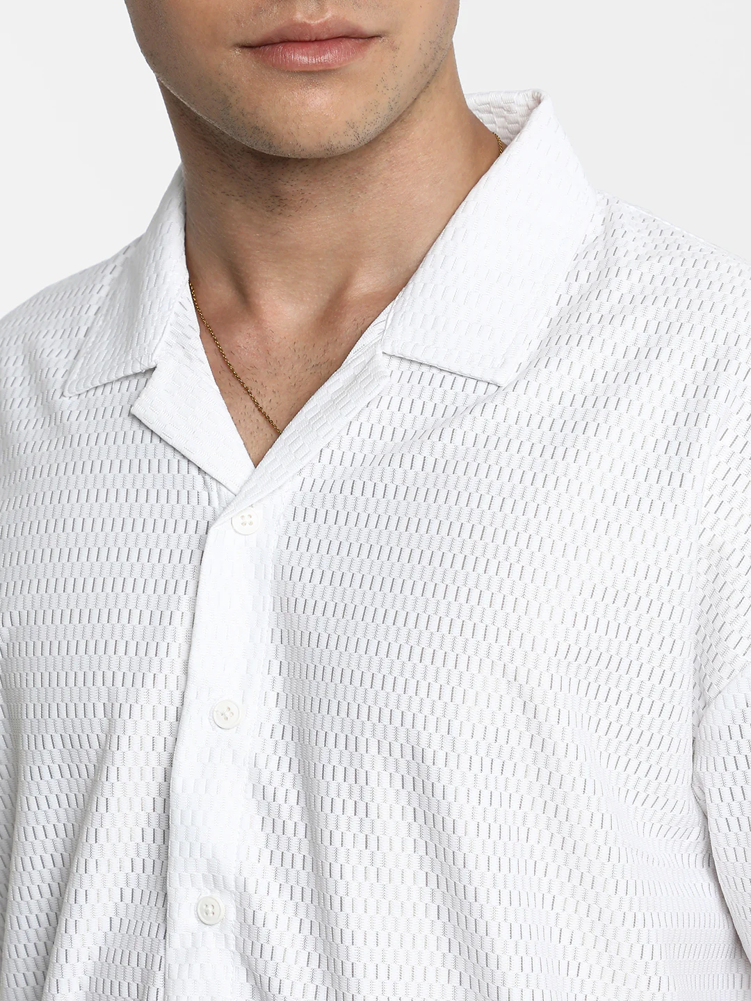 Oversized Honeycomb Shirt - Image 14