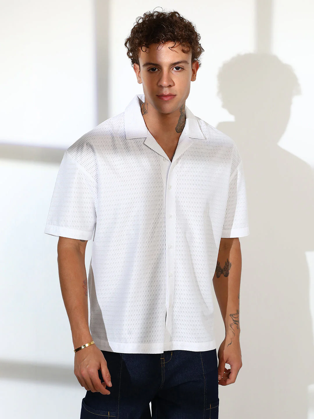 Oversized Honeycomb Shirt - Image 2