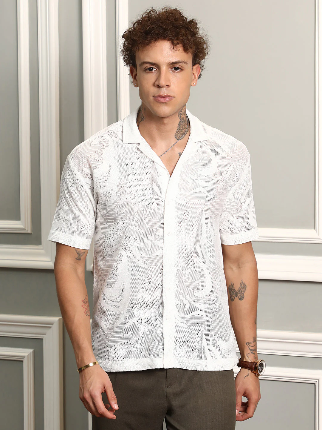 Patterned Oversized Shirt - Image 2
