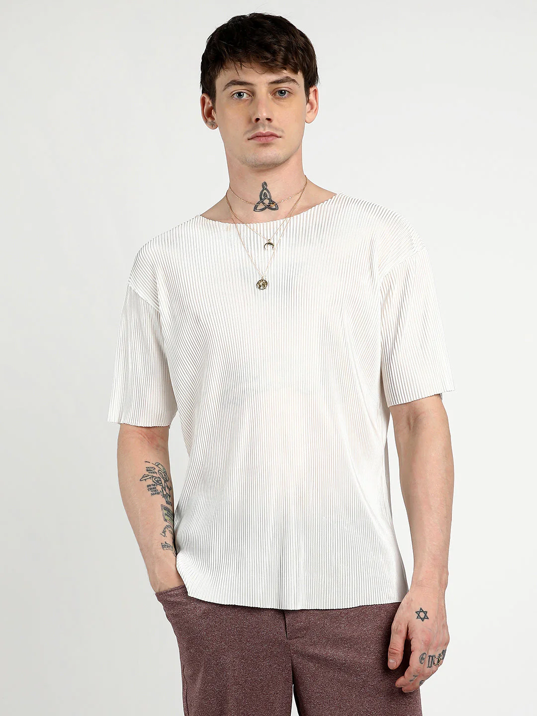 Pleated Boxy T-Shirt - Image 2