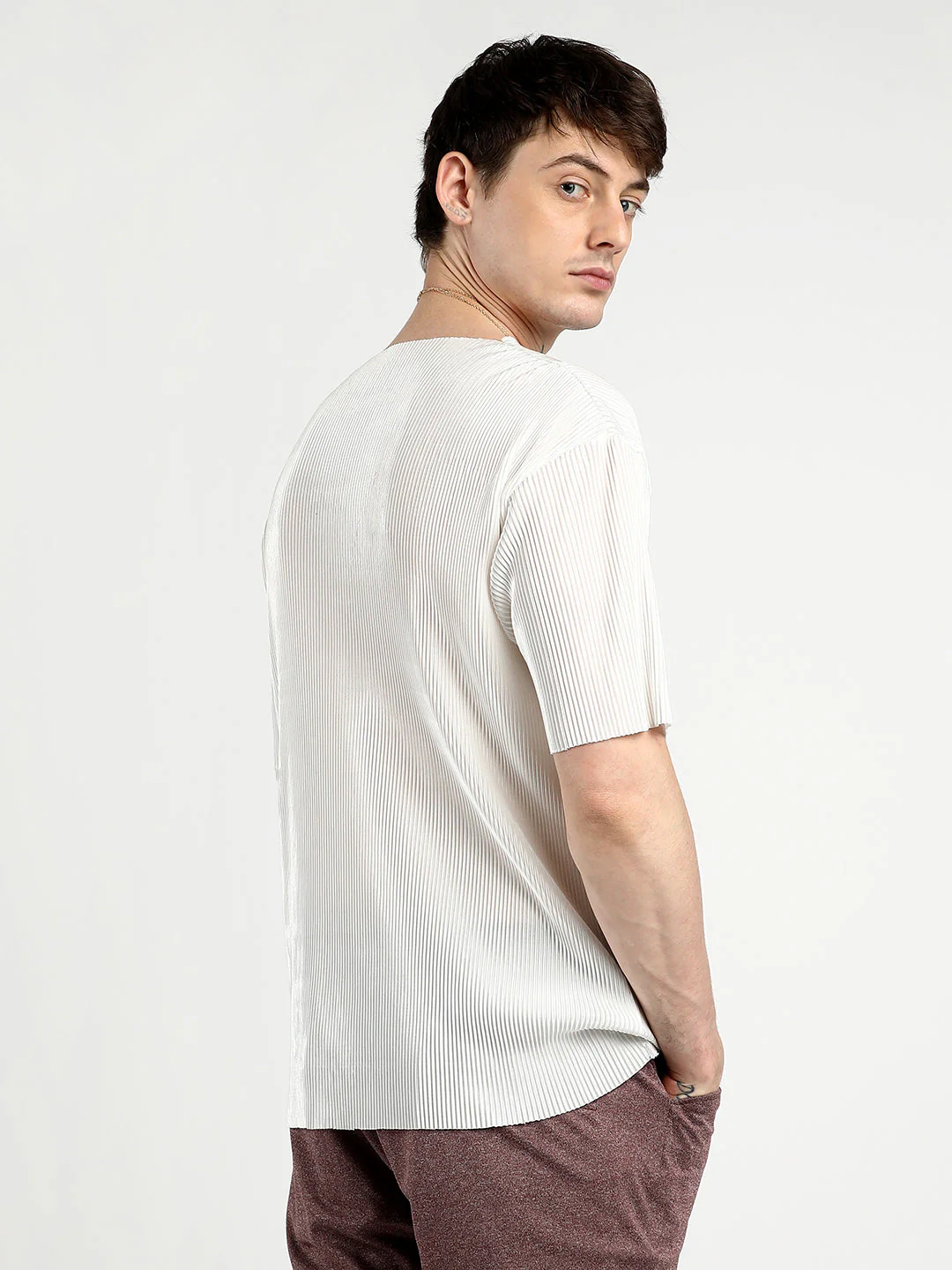 Pleated Boxy T-Shirt - Image 4