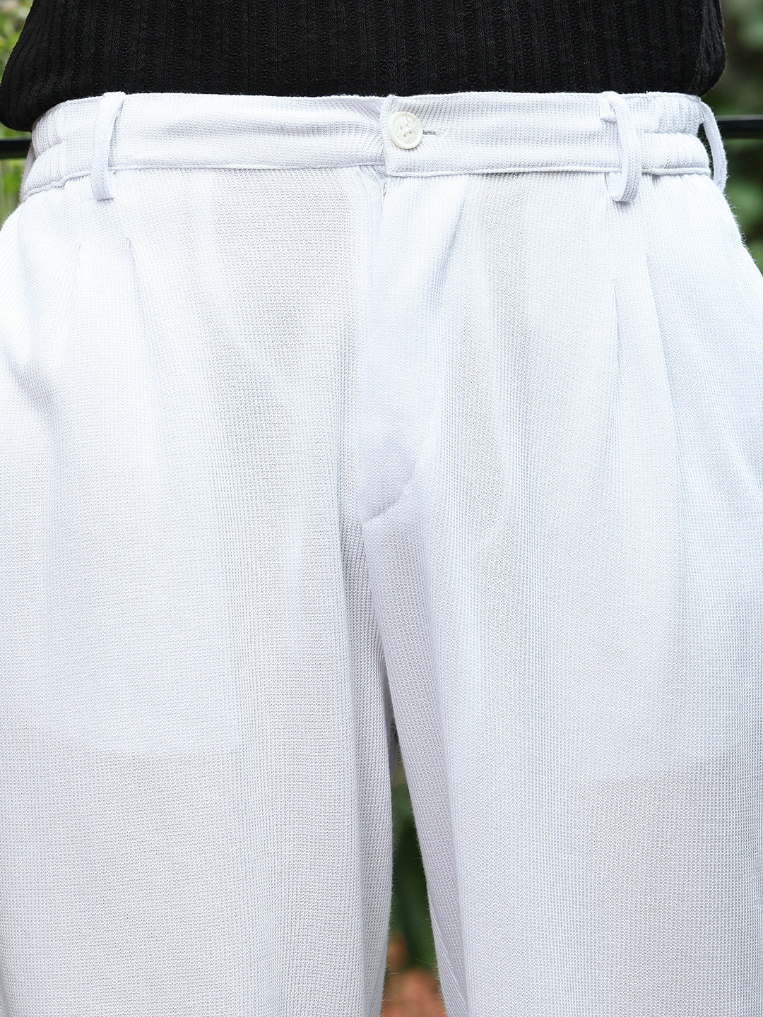 Pleated-Ribbed Trousers - Image 7