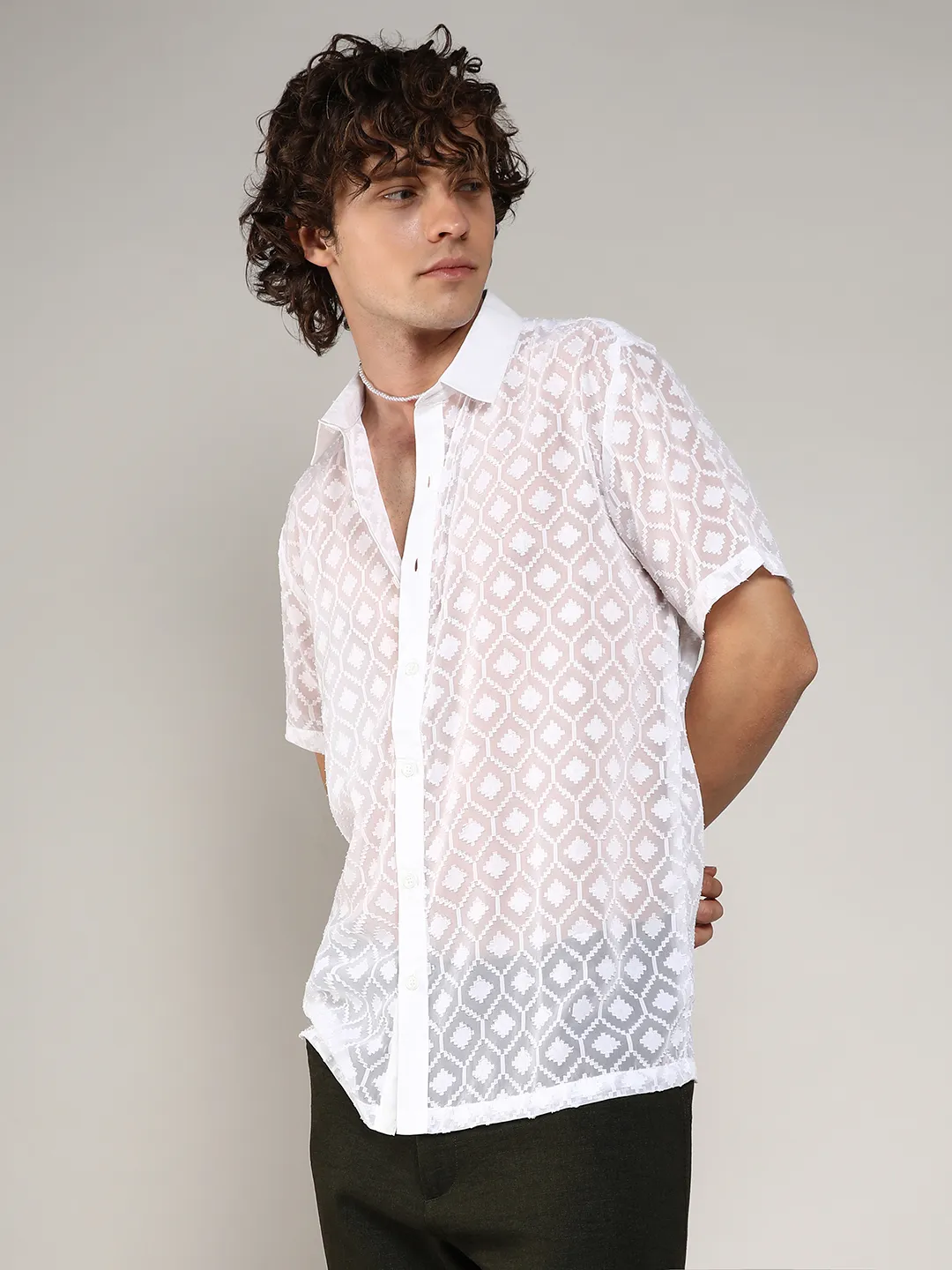 Self-Design Cubic Shirt - Image 7