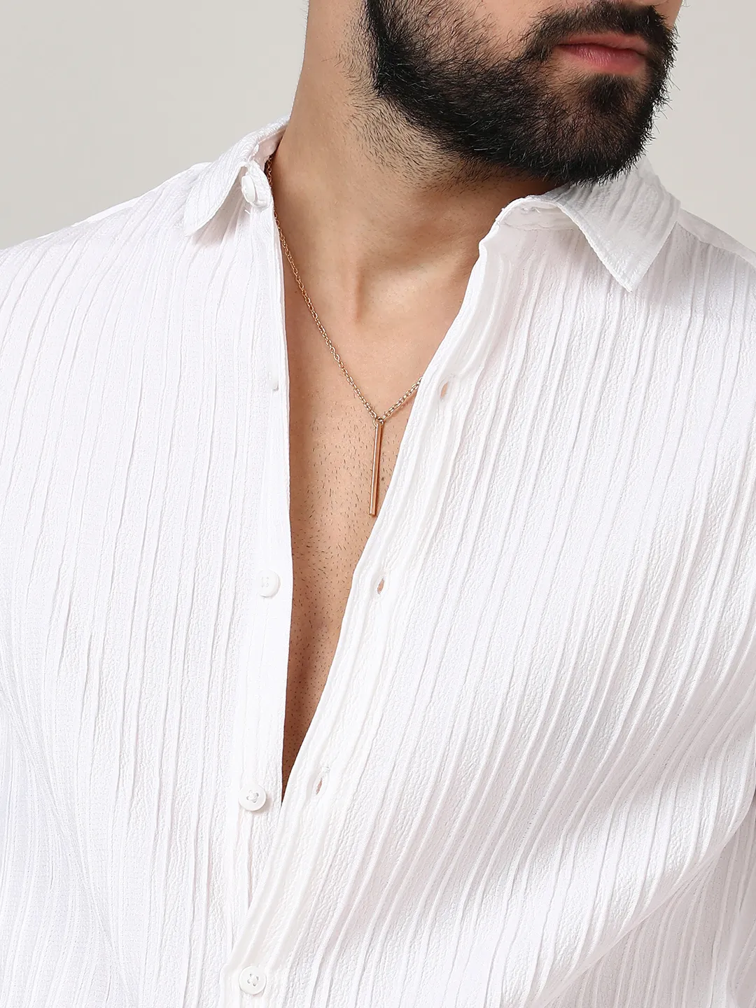 Self-Design Striped Shirt - Image 8