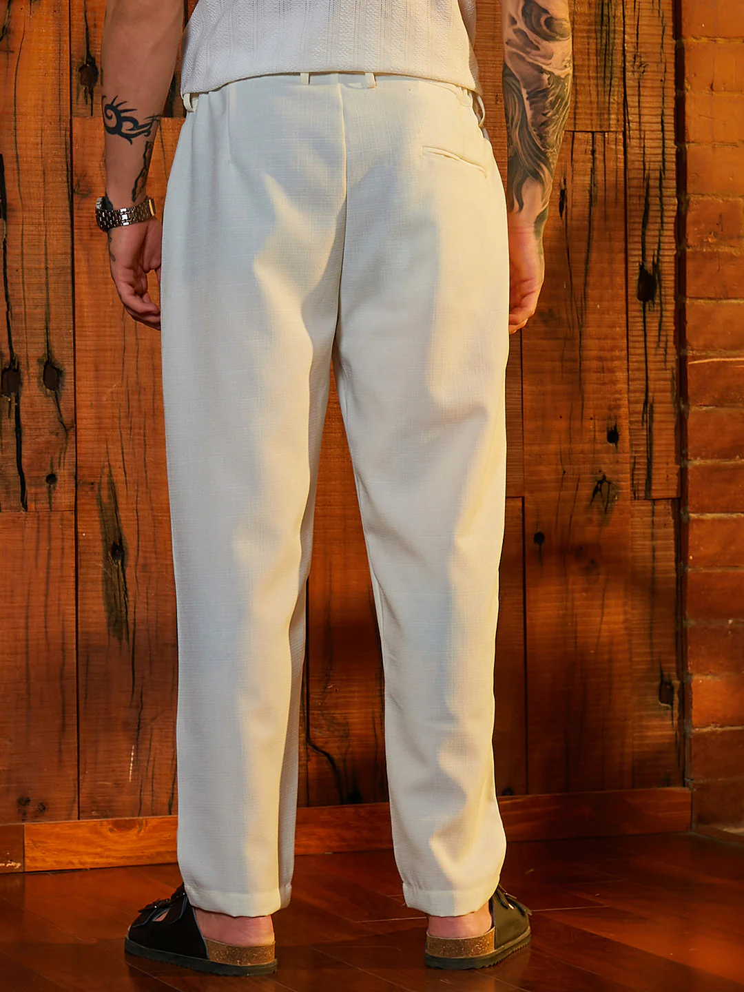 Straight Linen-Blend Trousers - Image 4