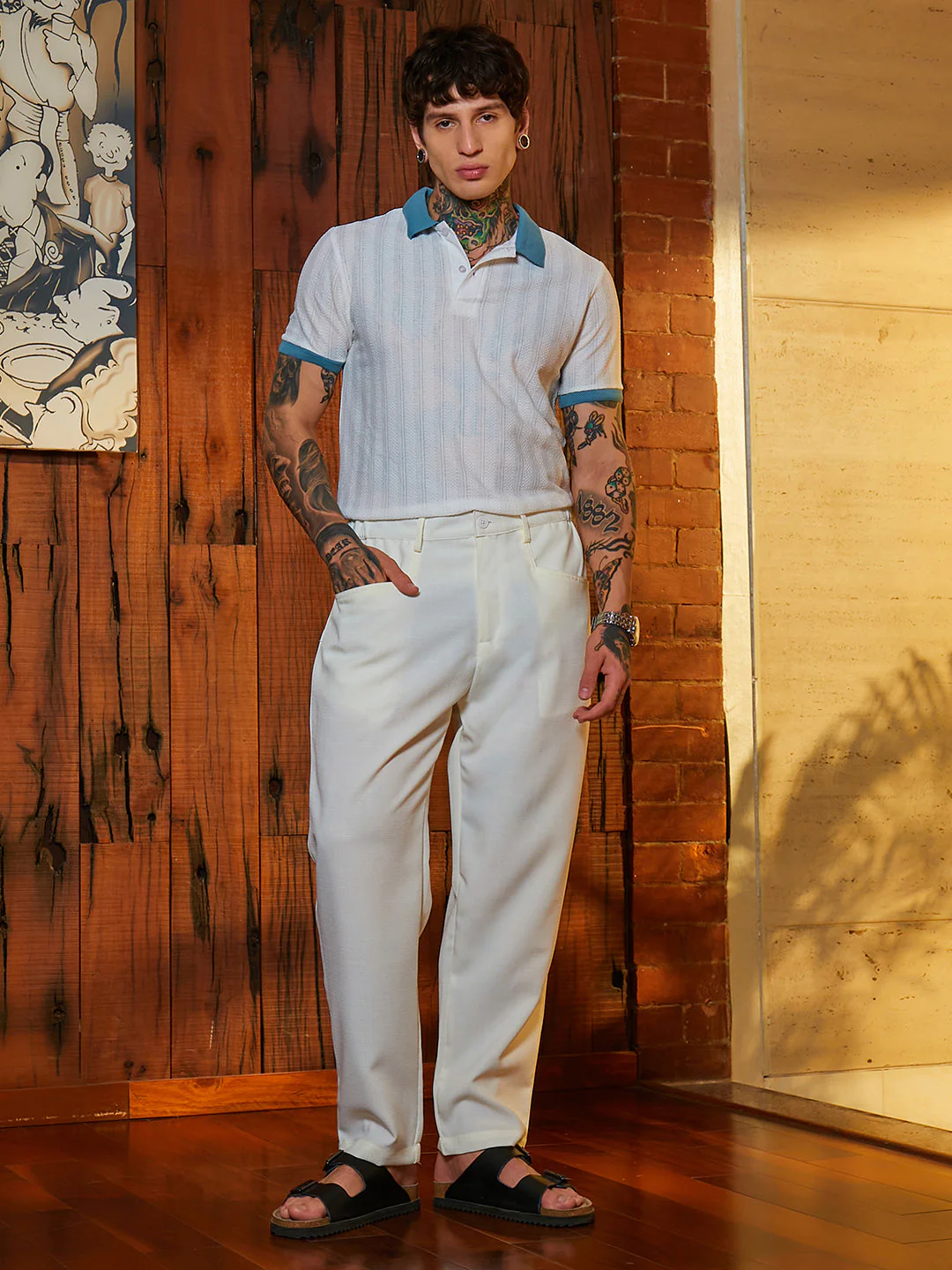 Straight Linen-Blend Trousers - Image 5