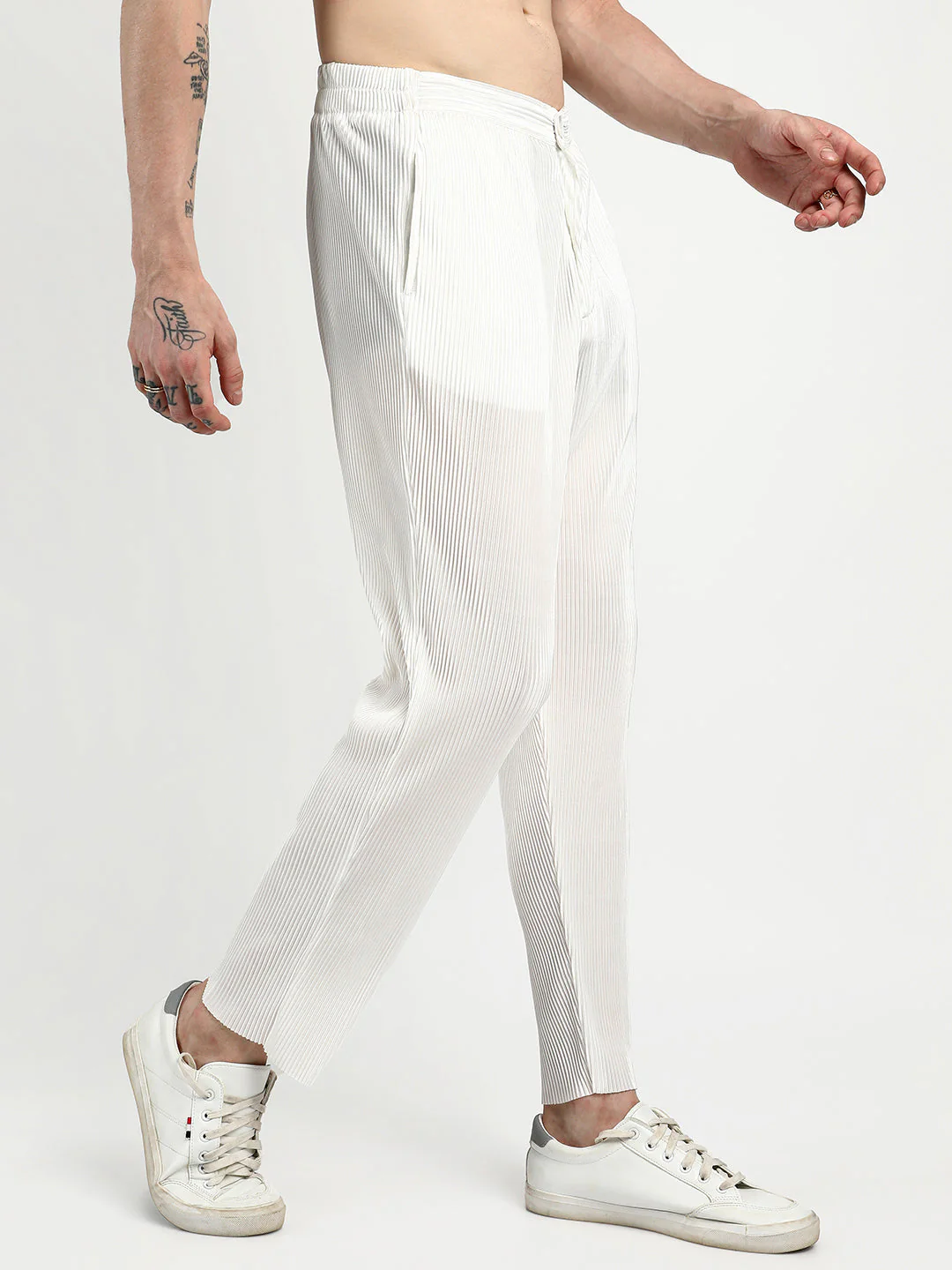 Tailored Pleated Trousers - Image 3