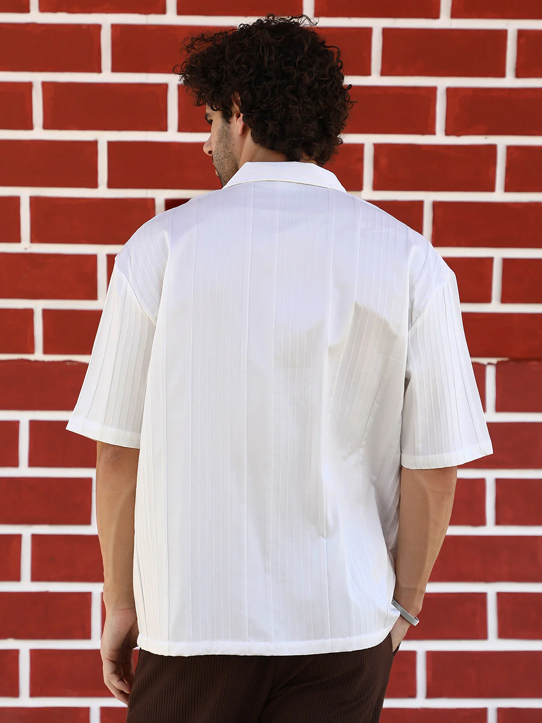 Unbalanced-Ridge Oversized Shirt - Image 4