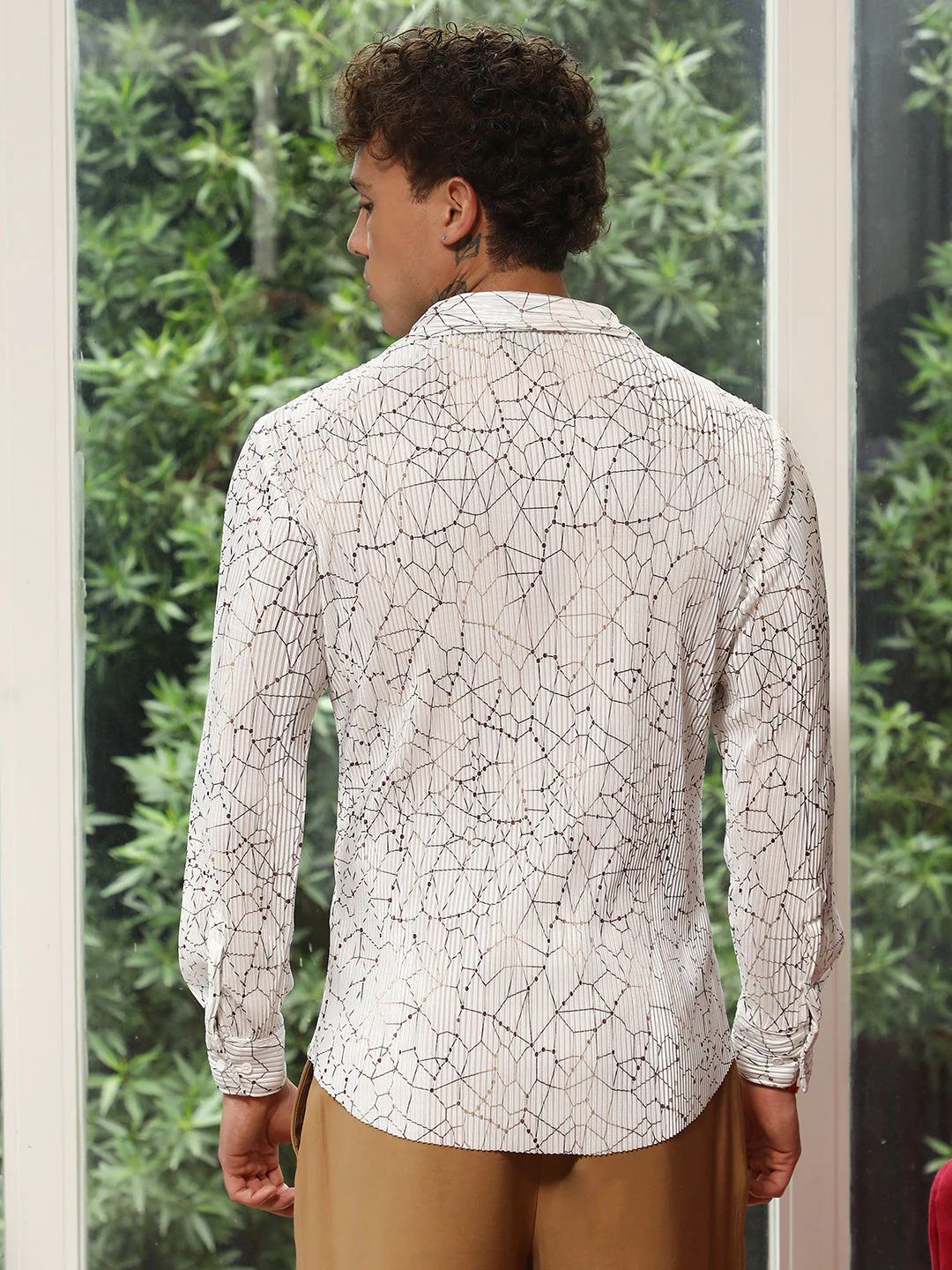 Veined-Pleated Shirt - Image 4