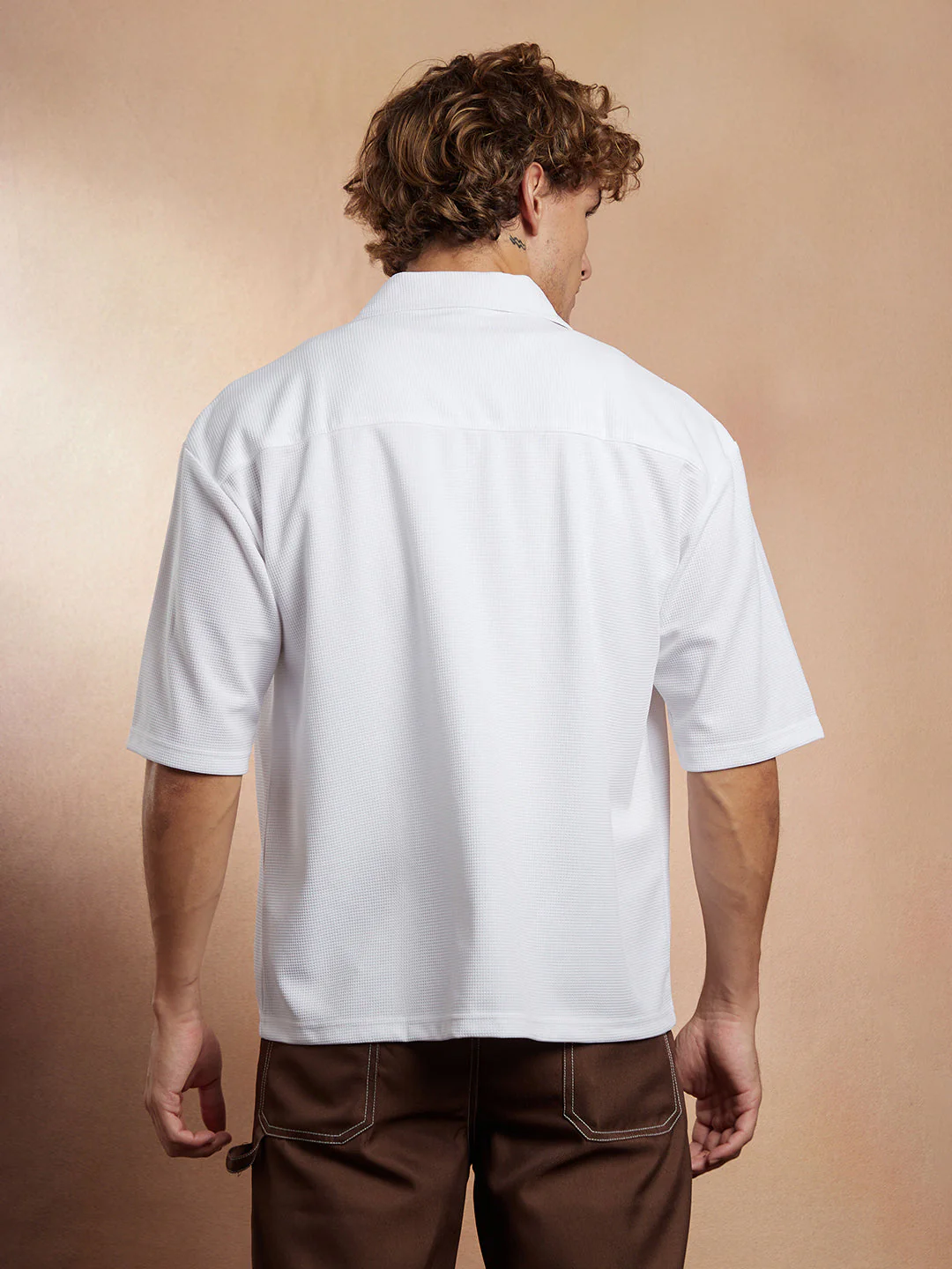 Waffle-Utility Oversized Shirt - Image 4
