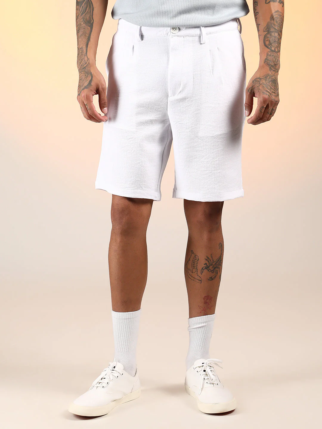Wrinkled Tailored Shorts - Image 2