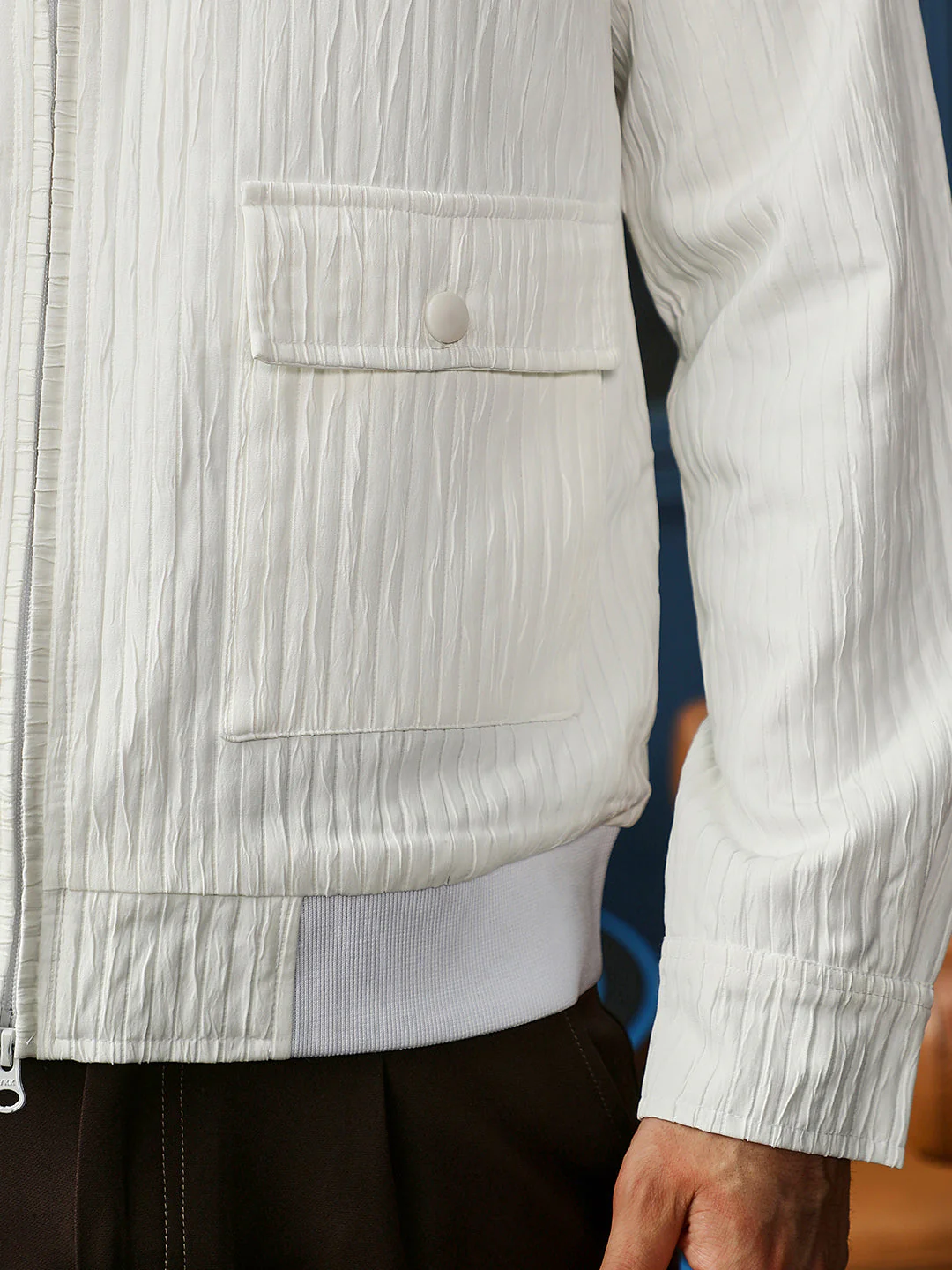 Zip-Front Crease-Tactile Jacket - Image 8