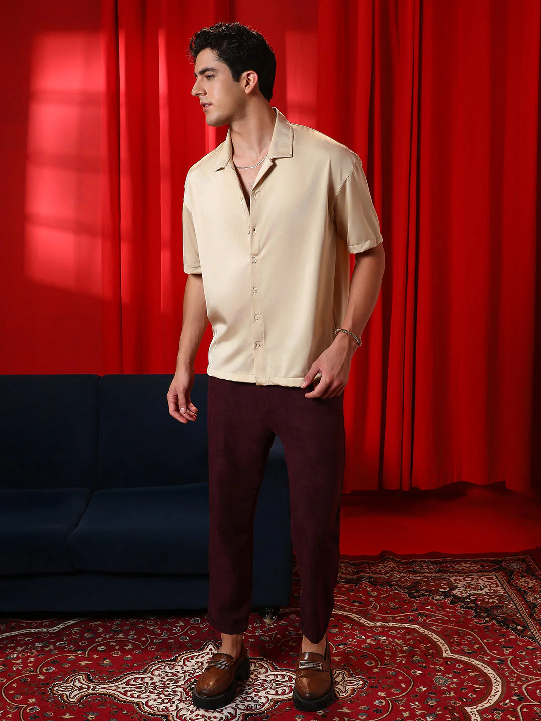 Satin Oversized Shirt - Image 5