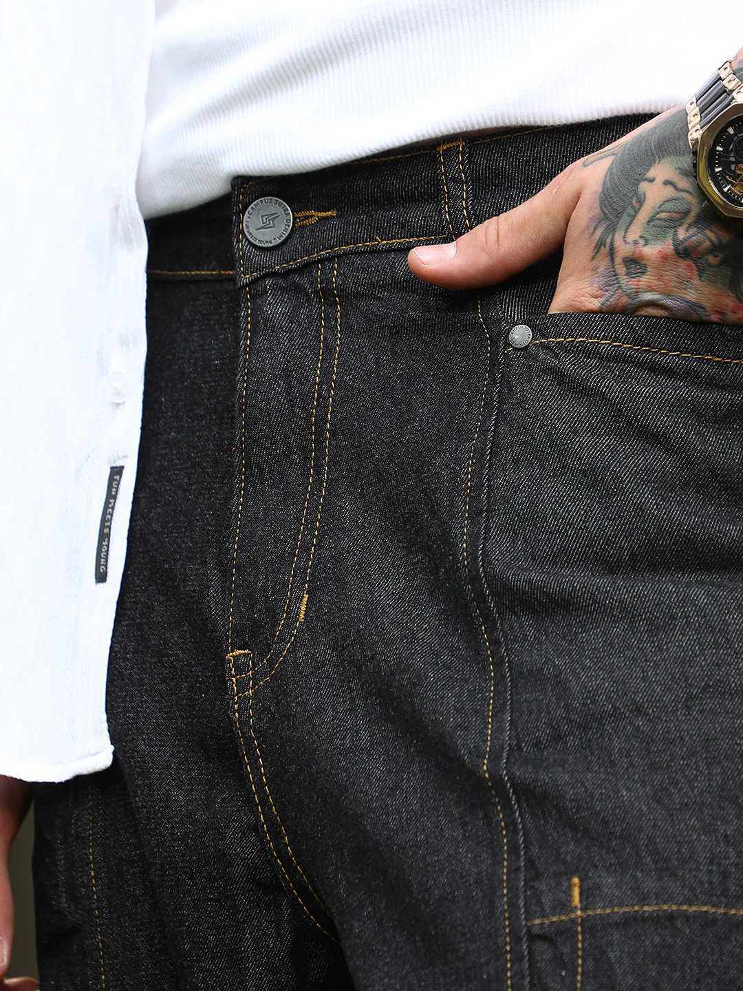Baggy Cargo Denim Jeans - Image 7