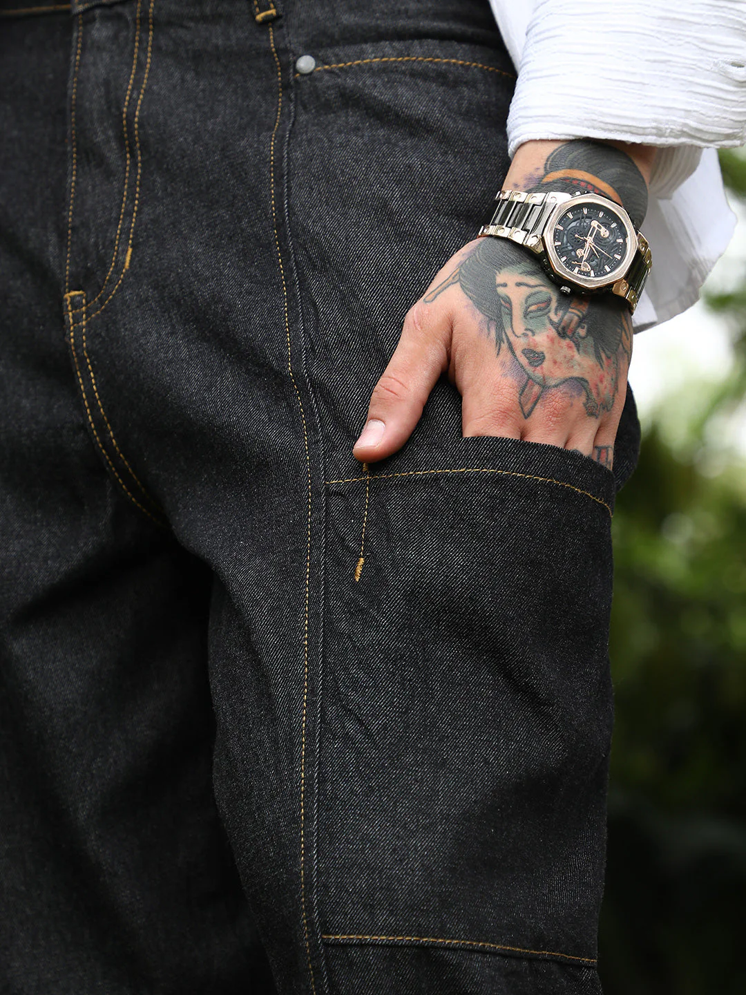 Baggy Cargo Denim Jeans - Image 9