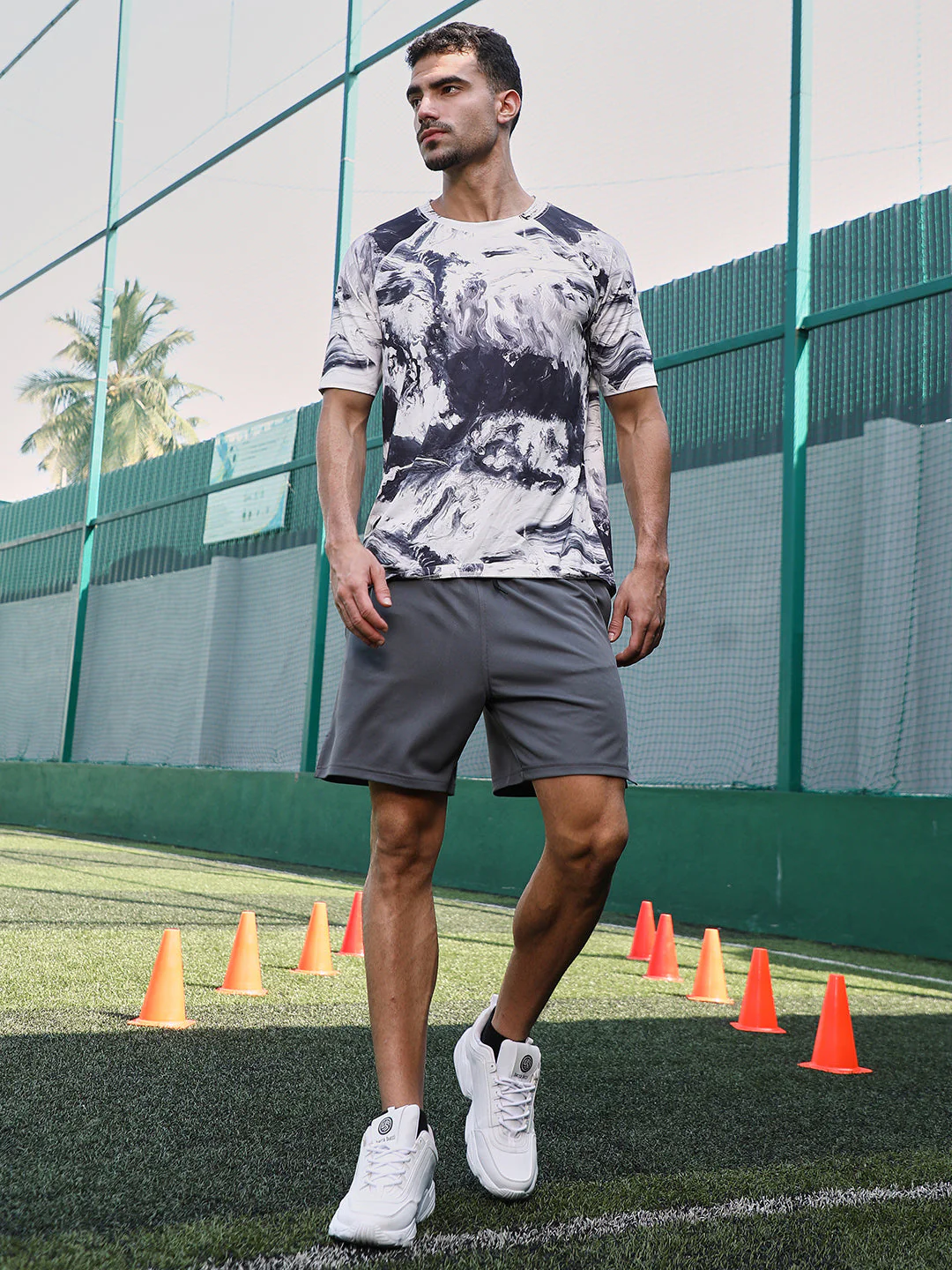 Contrast-Brushed Activewear T-Shirt - Image 5
