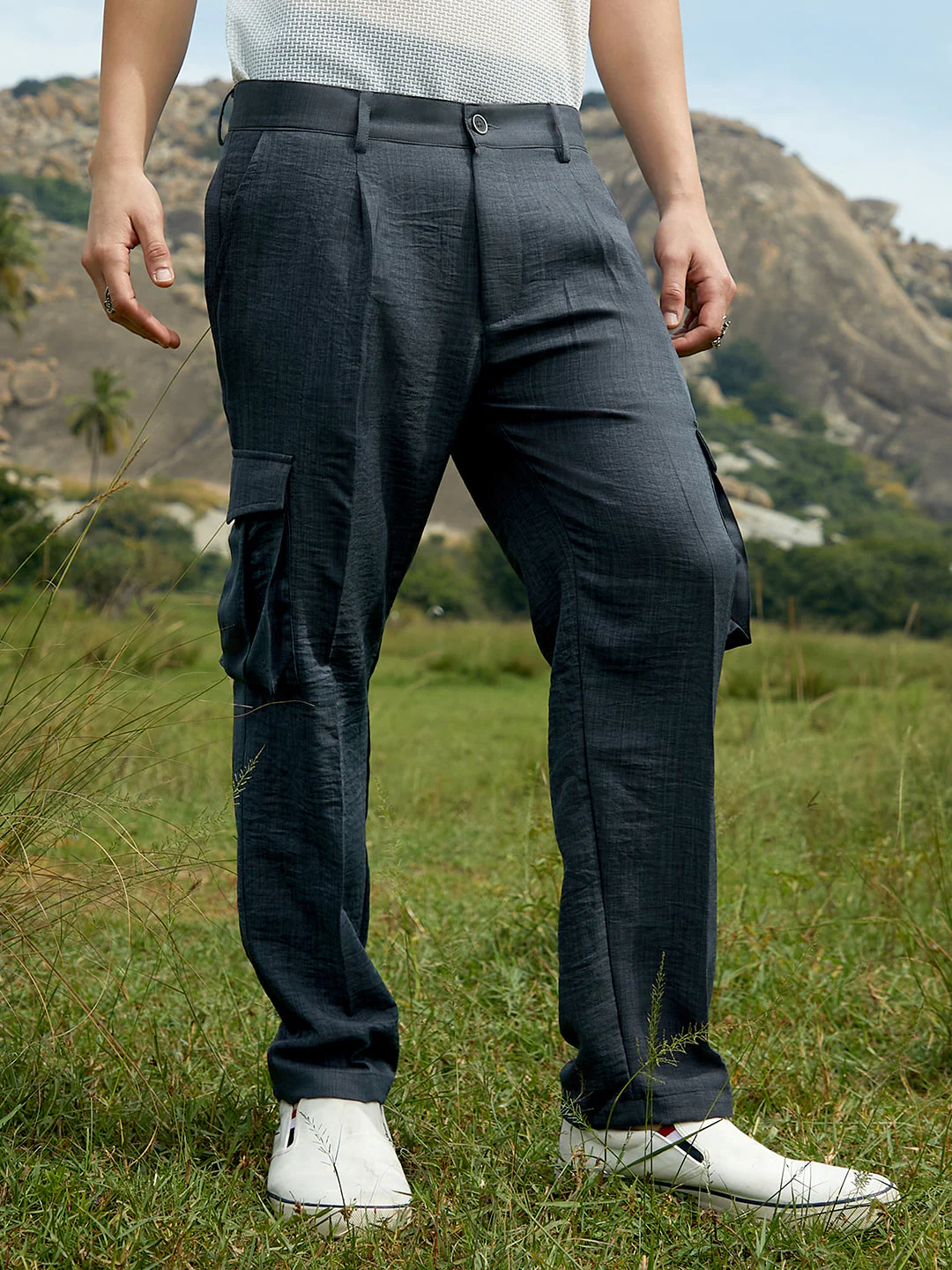 Lightweight - Crinkled Utility Trousers - Image 3