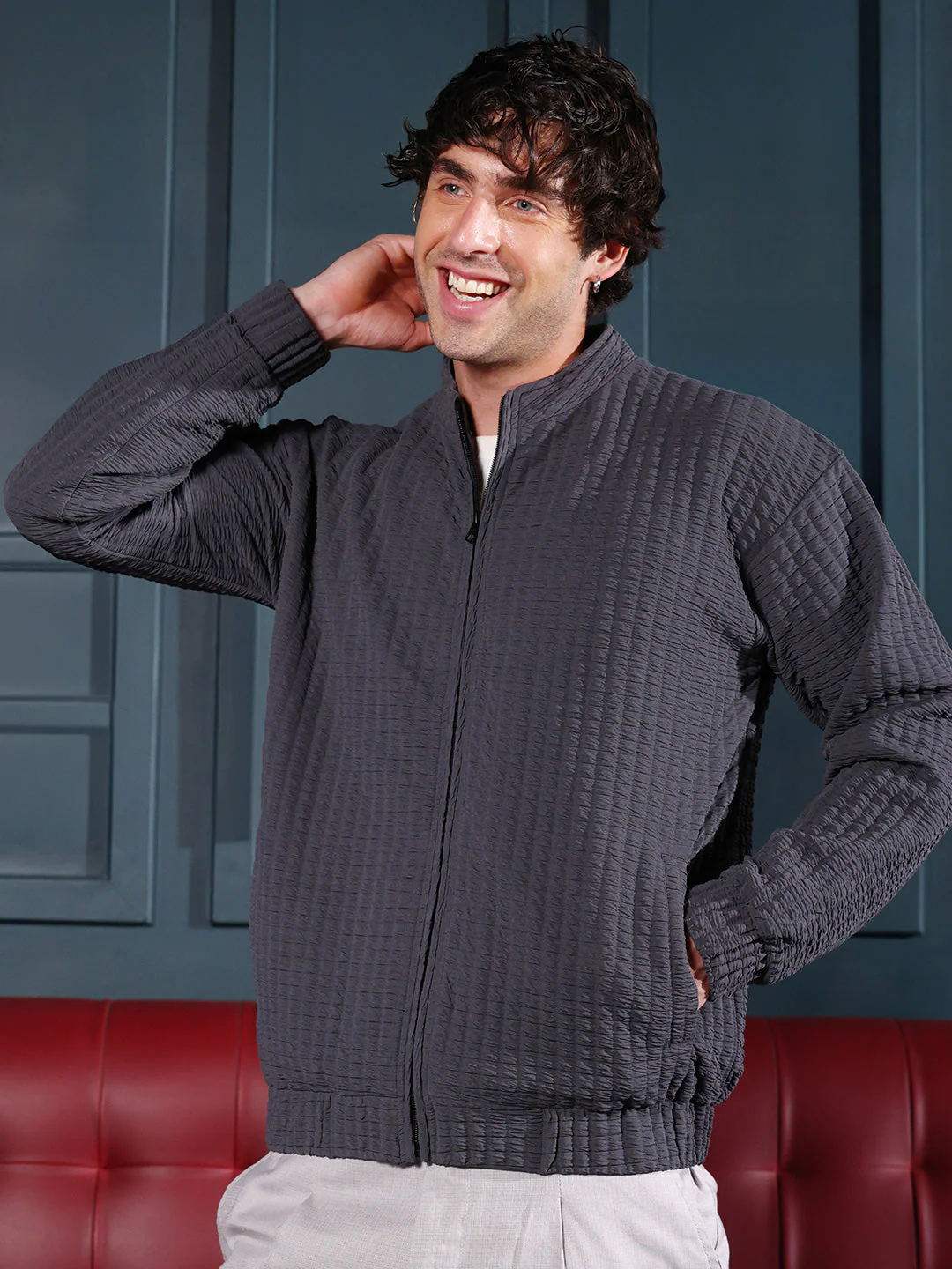 Cubic-Tactile Bomber Jacket - Image 3
