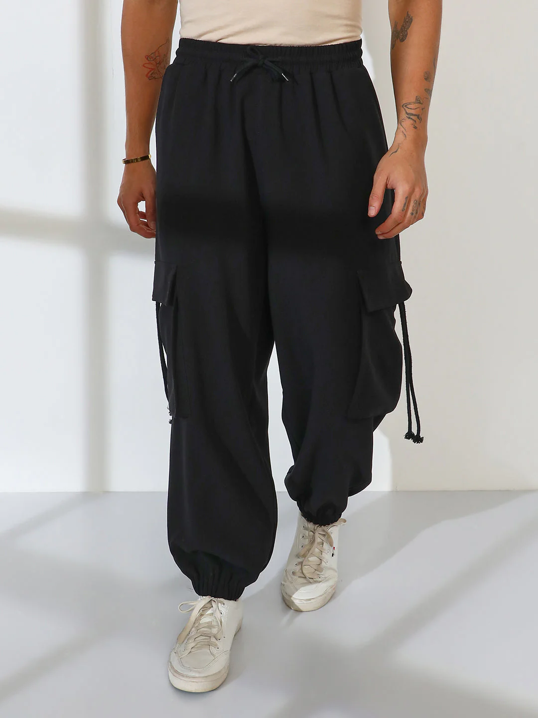 Cuffed Baggy Utility Trousers - Image 2