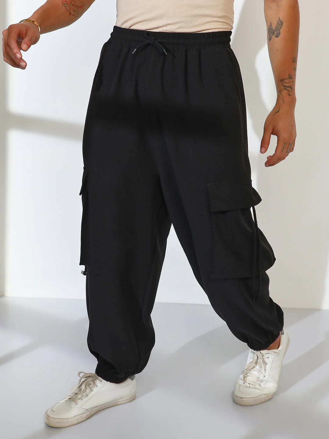 Cuffed Baggy Utility Trousers - Image 3