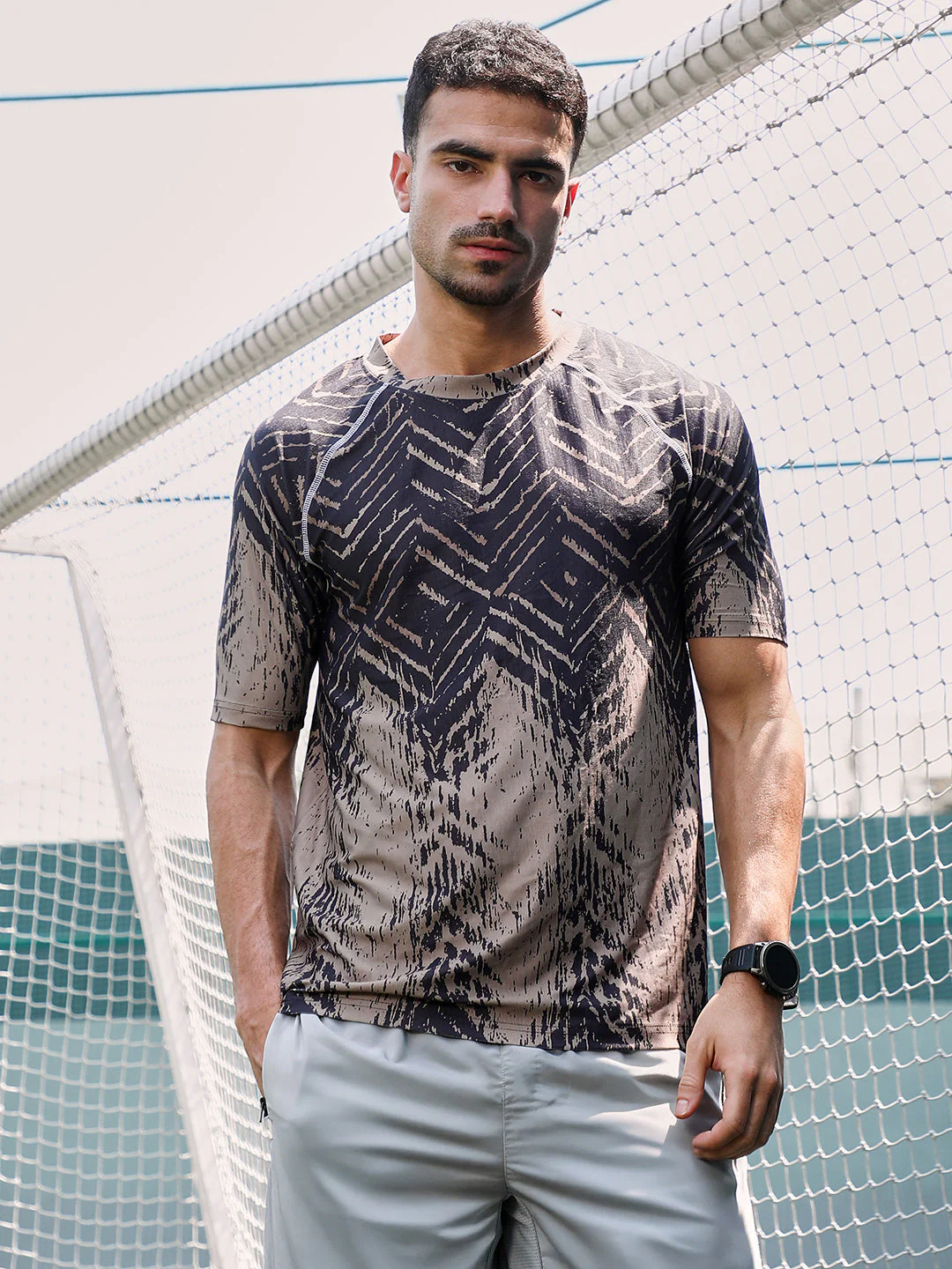 Faded-Chevron Activewear T-Shirt - Image 2