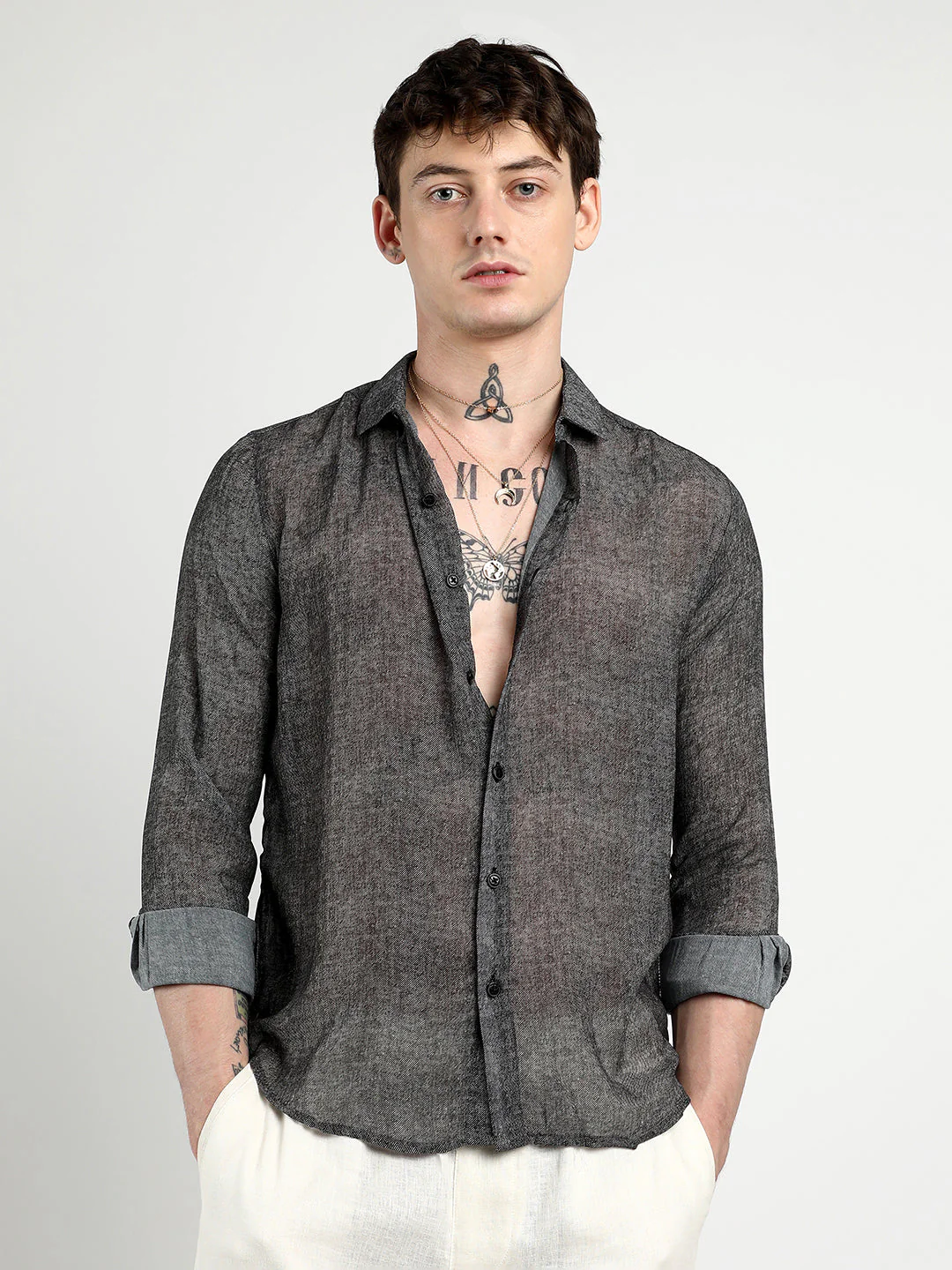 Gauzy Heathered Shirt - Image 2