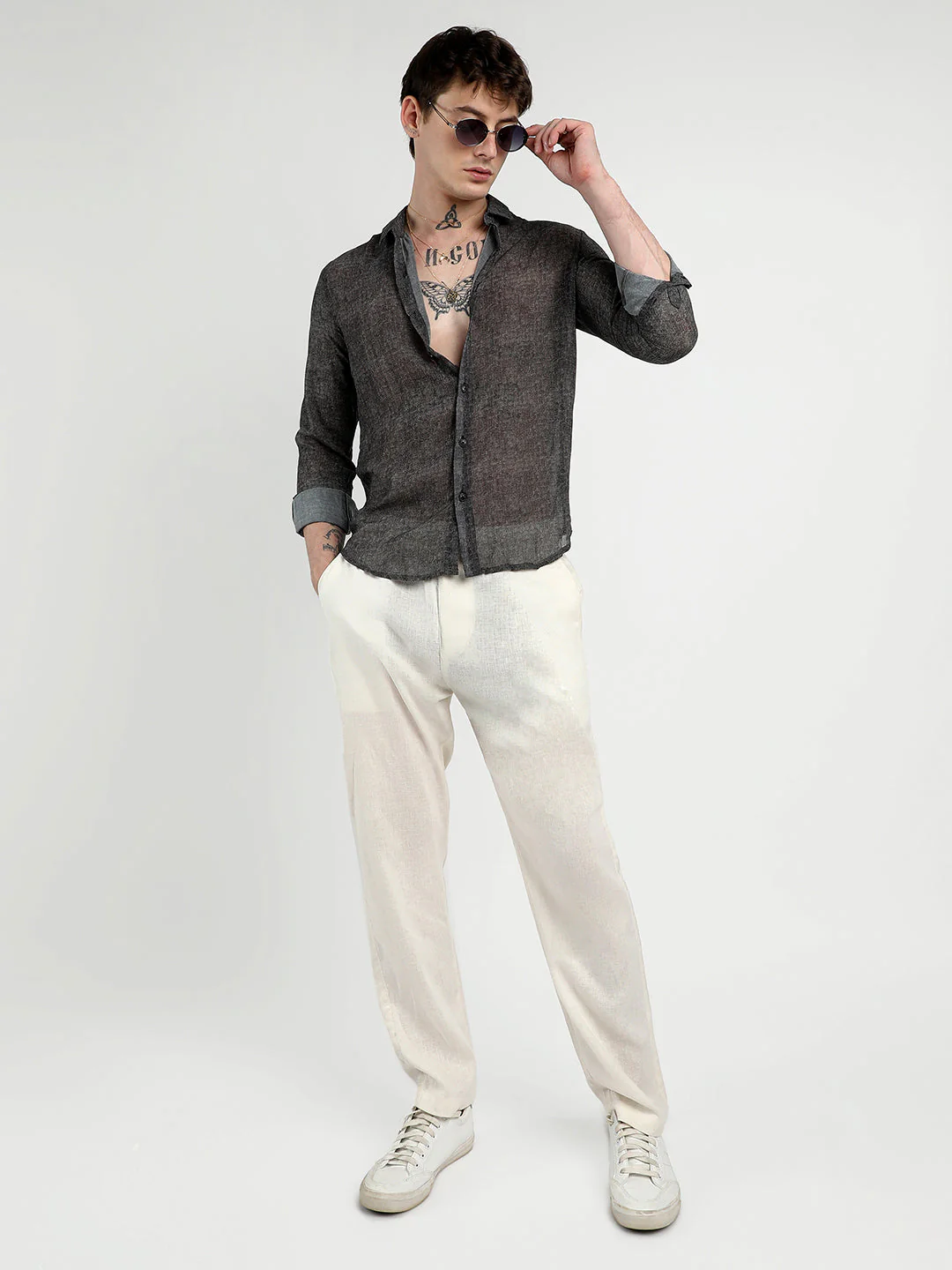 Gauzy Heathered Shirt - Image 6