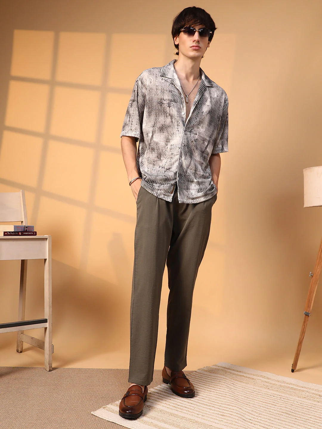 Faded Woven Oversized Shirt - Image 6