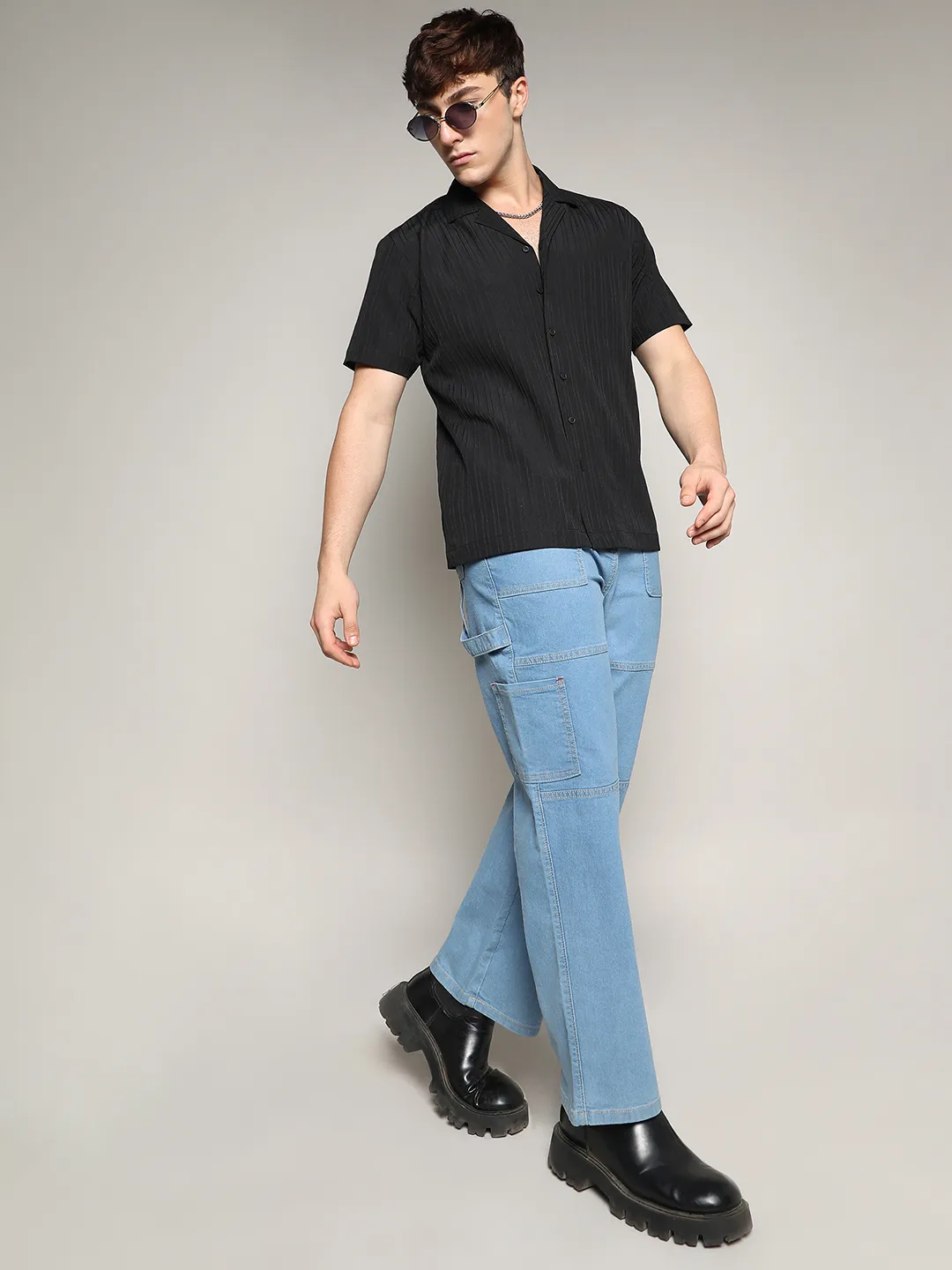 Self-Design Striped Shirt - Image 6
