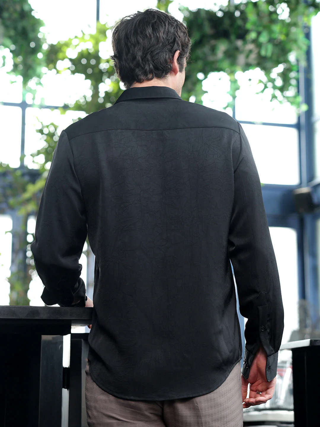 Solid Crushed Shirt - Image 4