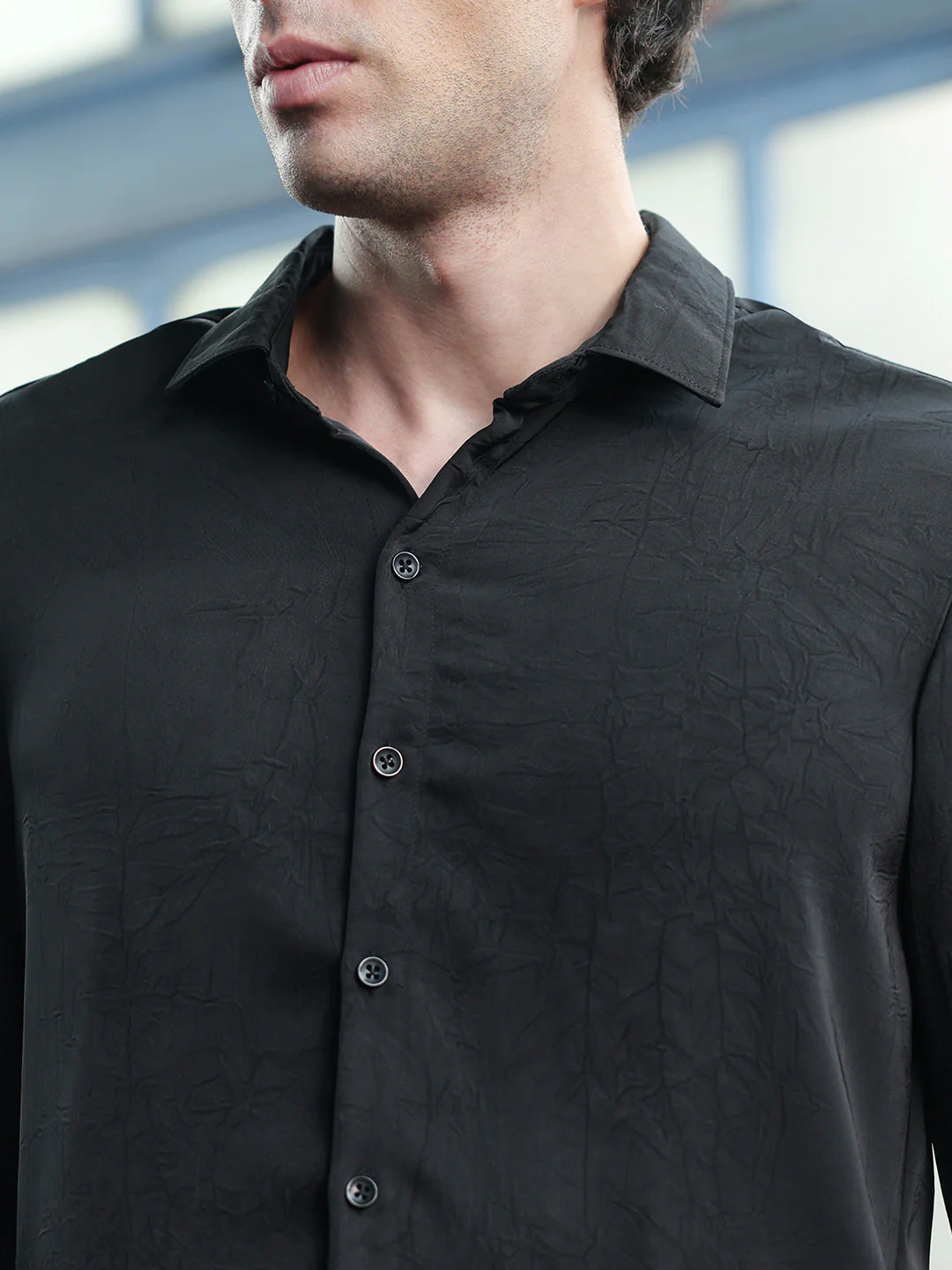 Solid Crushed Shirt - Image 7