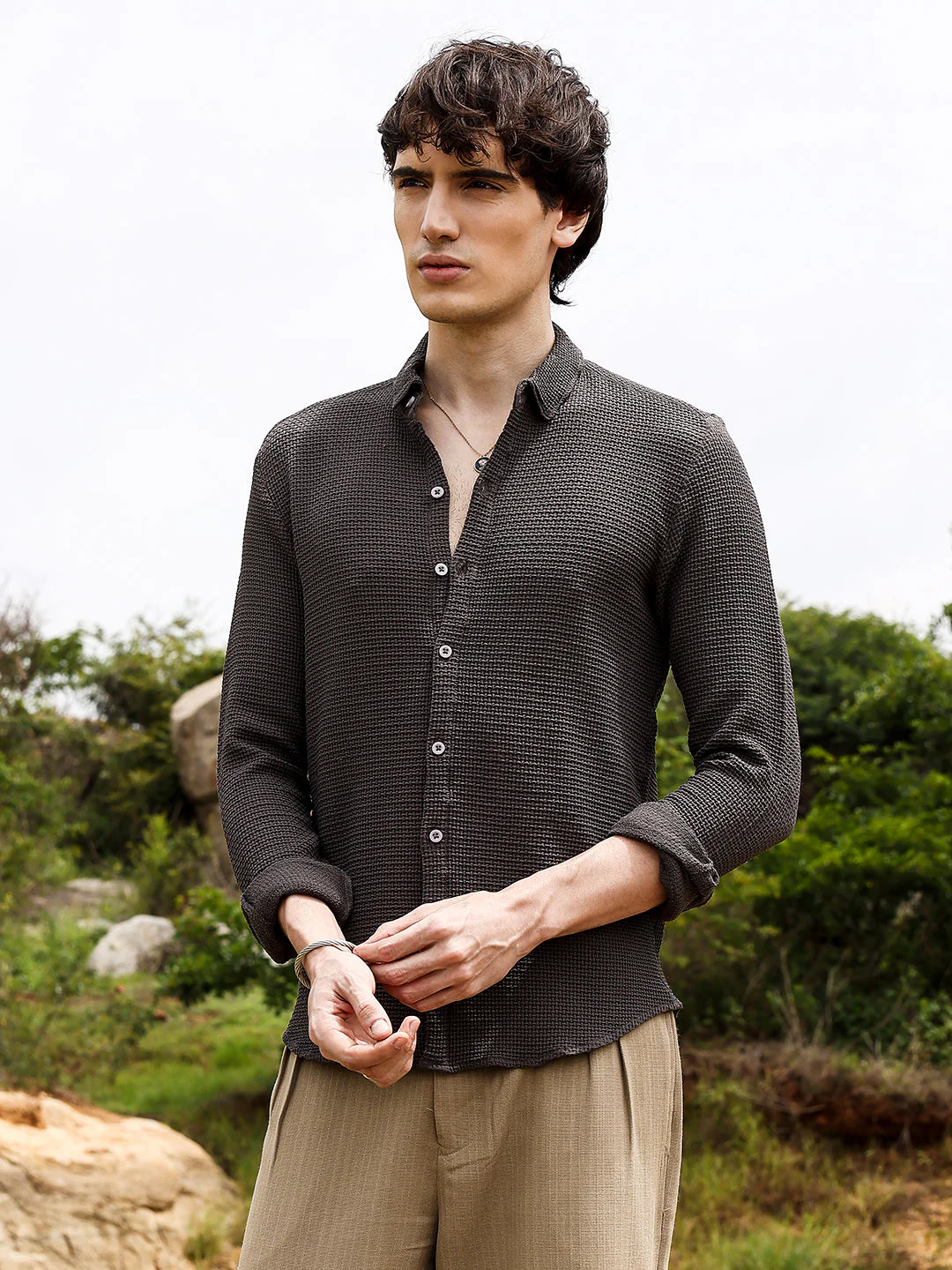 Weave-Textured Shirt - Image 2