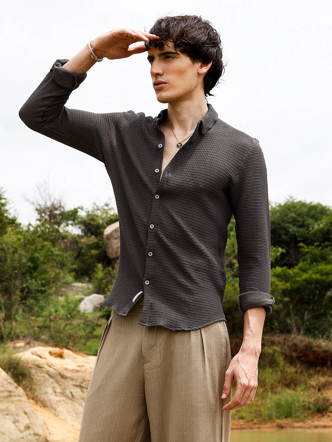 Weave-Textured Shirt - Image 3