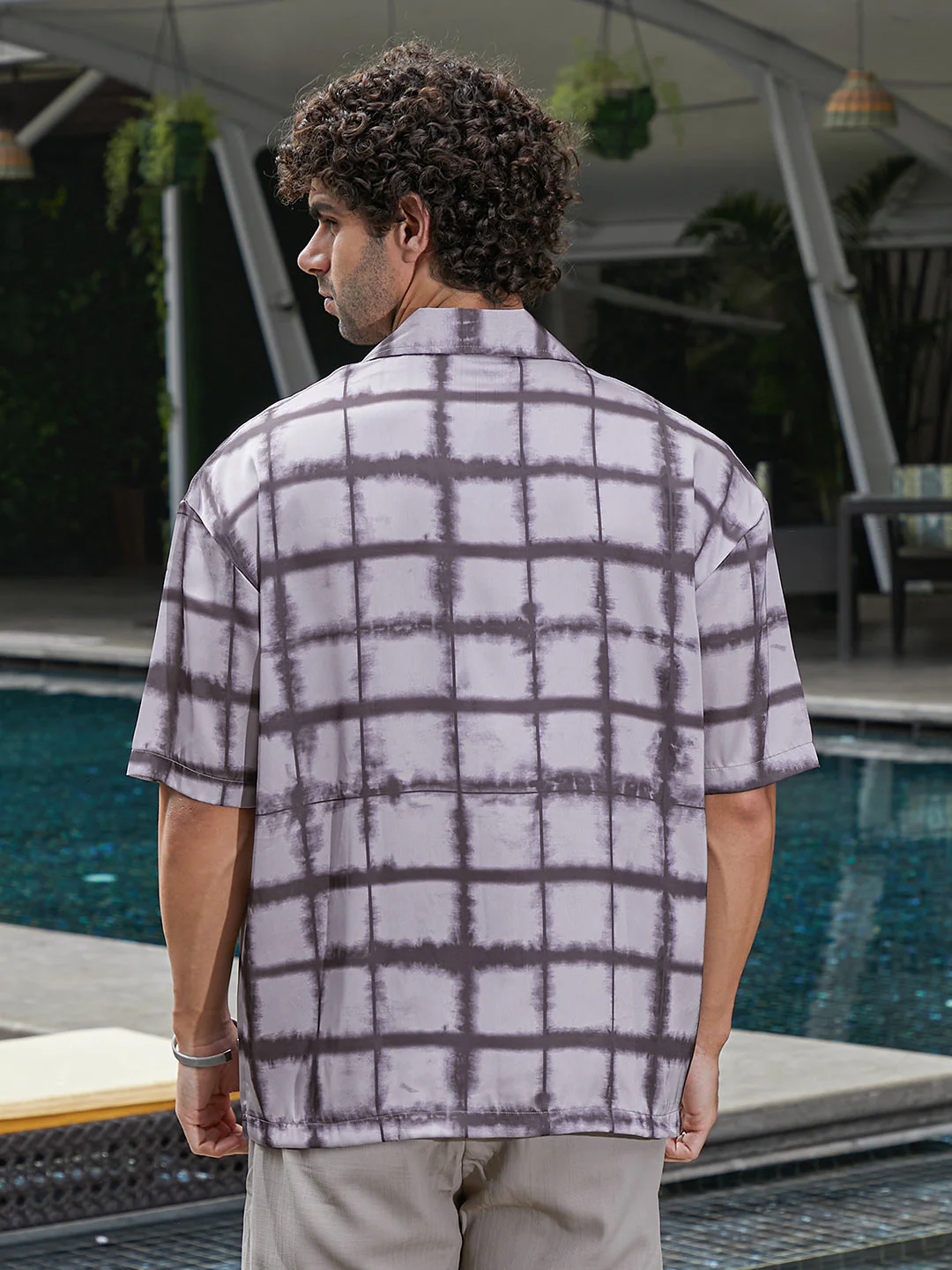 Dye-Graph Satin Oversized Shirt - Image 4