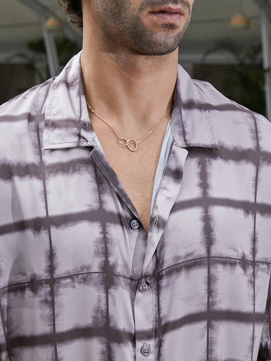 Dye-Graph Satin Oversized Shirt - Image 7