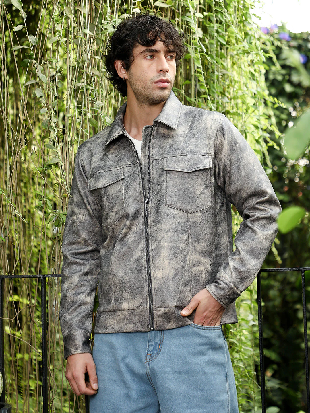 Dye Utility-Twill Bomber Jacket - Image 2