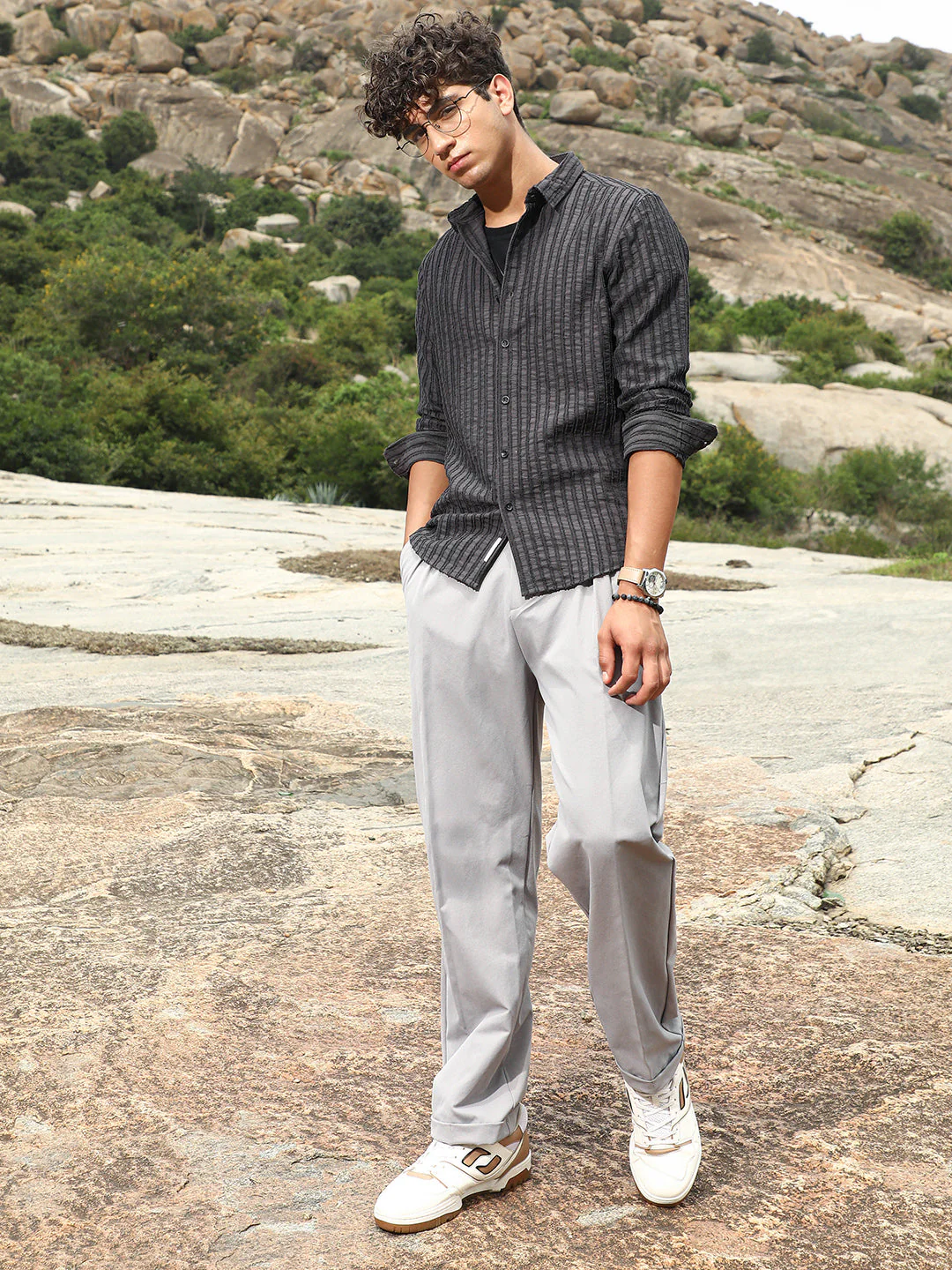 Edgy-Stripe Jacquard Shirt - Image 6