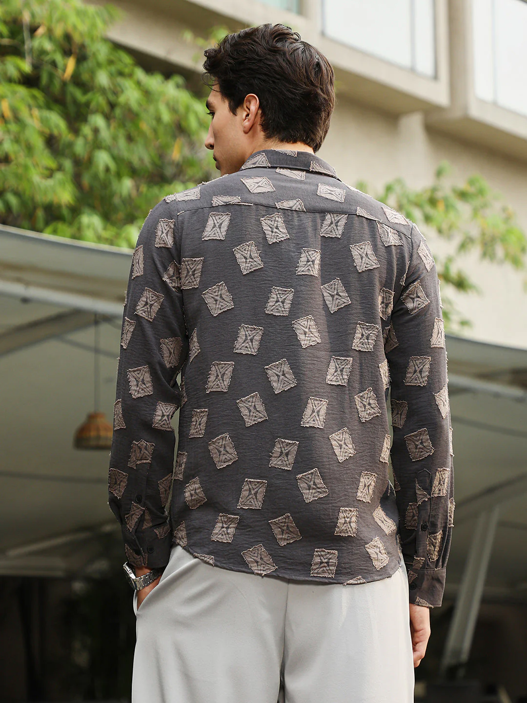 Folk-Block Jacquard Shirt - Image 4