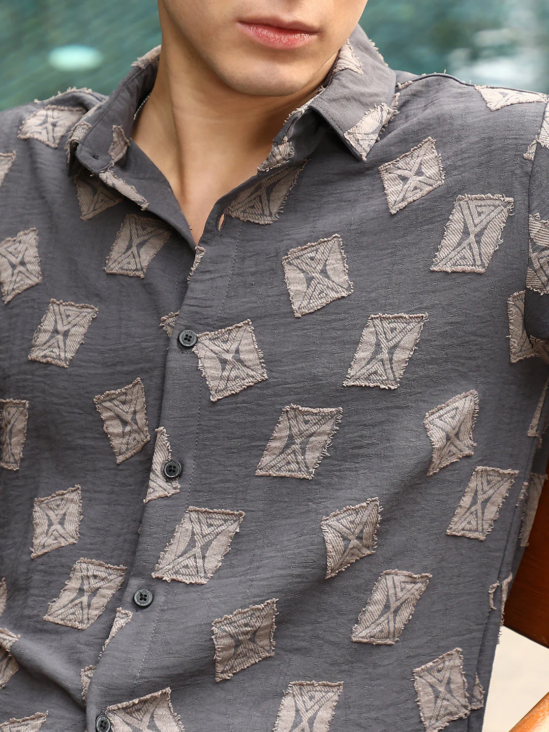 Folk-Block Jacquard Shirt - Image 7