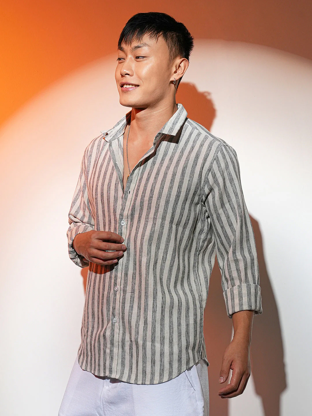 Heathered-Stripe Shirt - Image 3