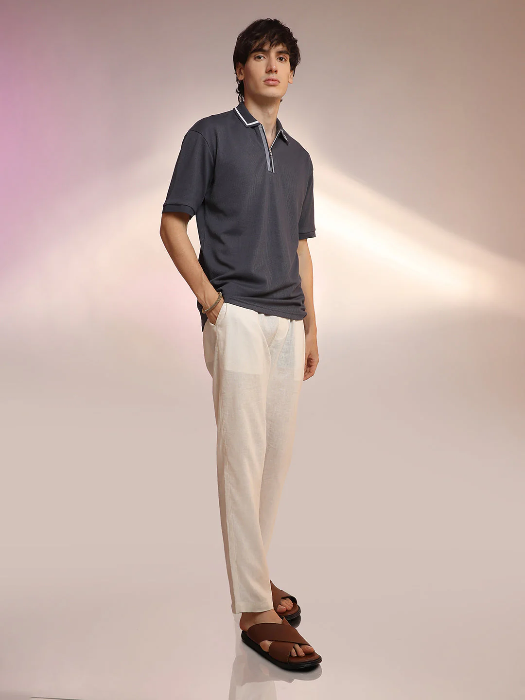 Micro-Waffle Polo T-Shirt - Image 5