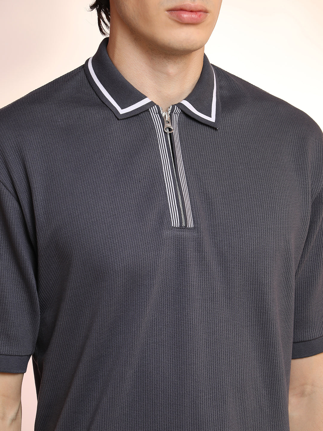 Micro-Waffle Polo T-Shirt - Image 7