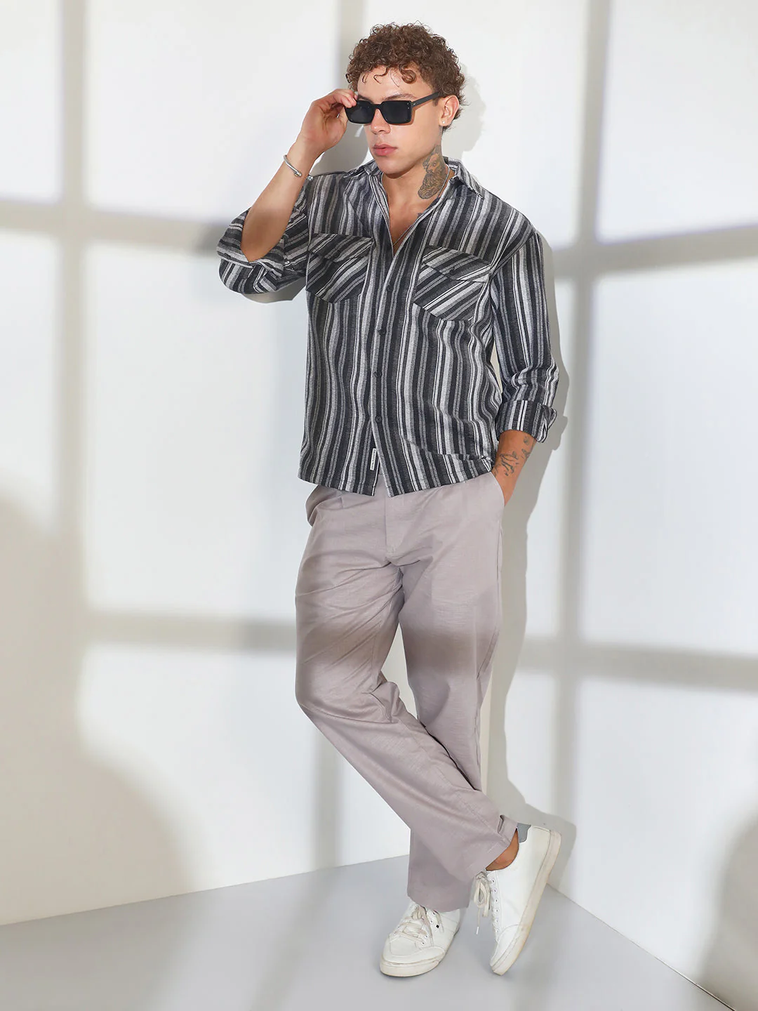 Multitrack Striped Oversized Shirt - Image 6
