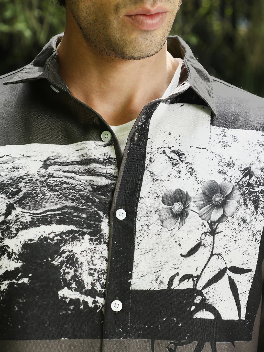 Oceanic-Flora Imprint Shirt - Image 7