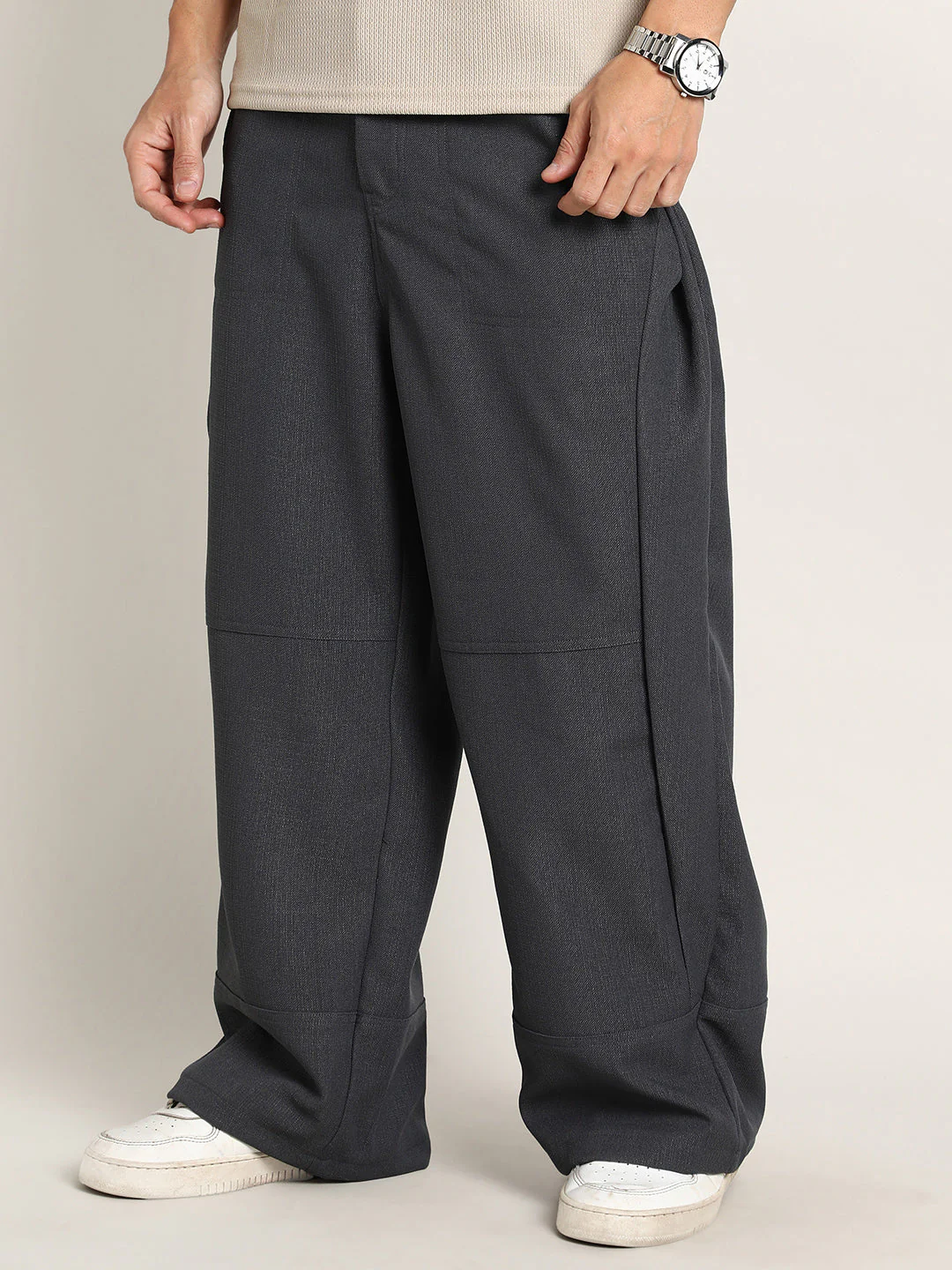 Lightweight - Panelled Baggy Cargo Trousers - Image 3