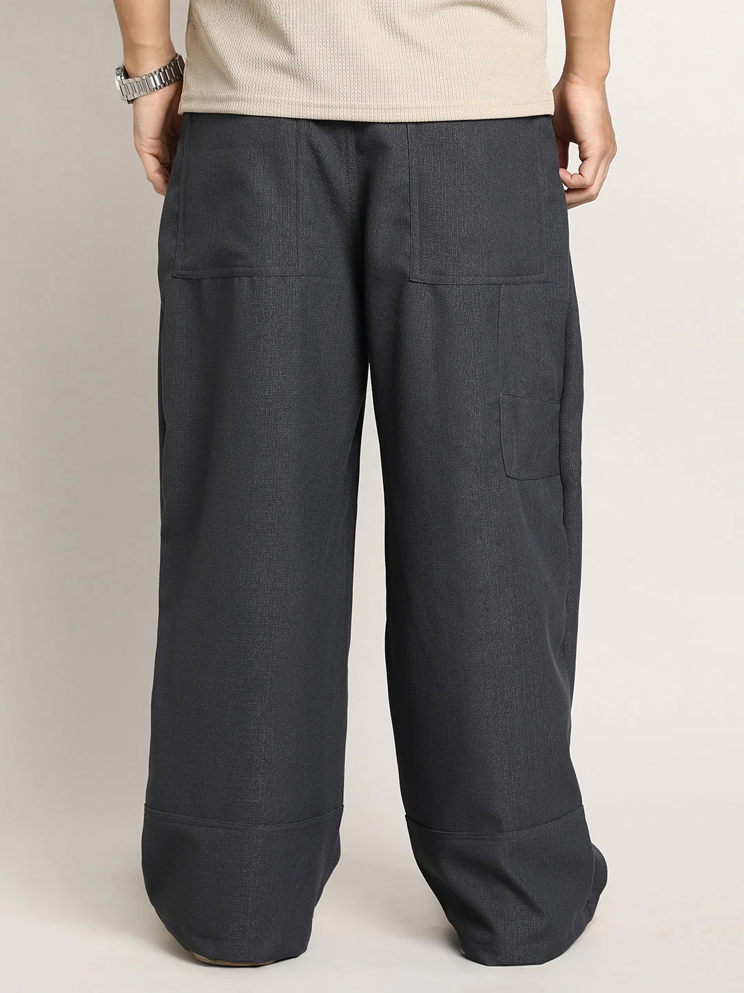 Lightweight - Panelled Baggy Cargo Trousers - Image 4
