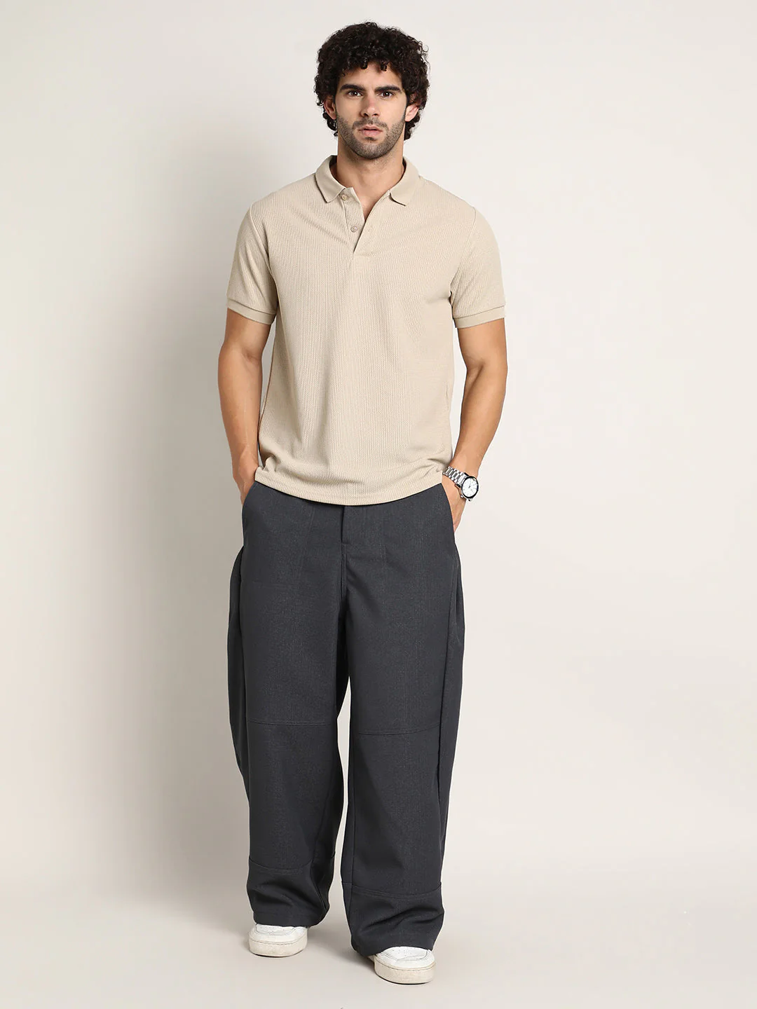 Lightweight - Panelled Baggy Cargo Trousers - Image 5