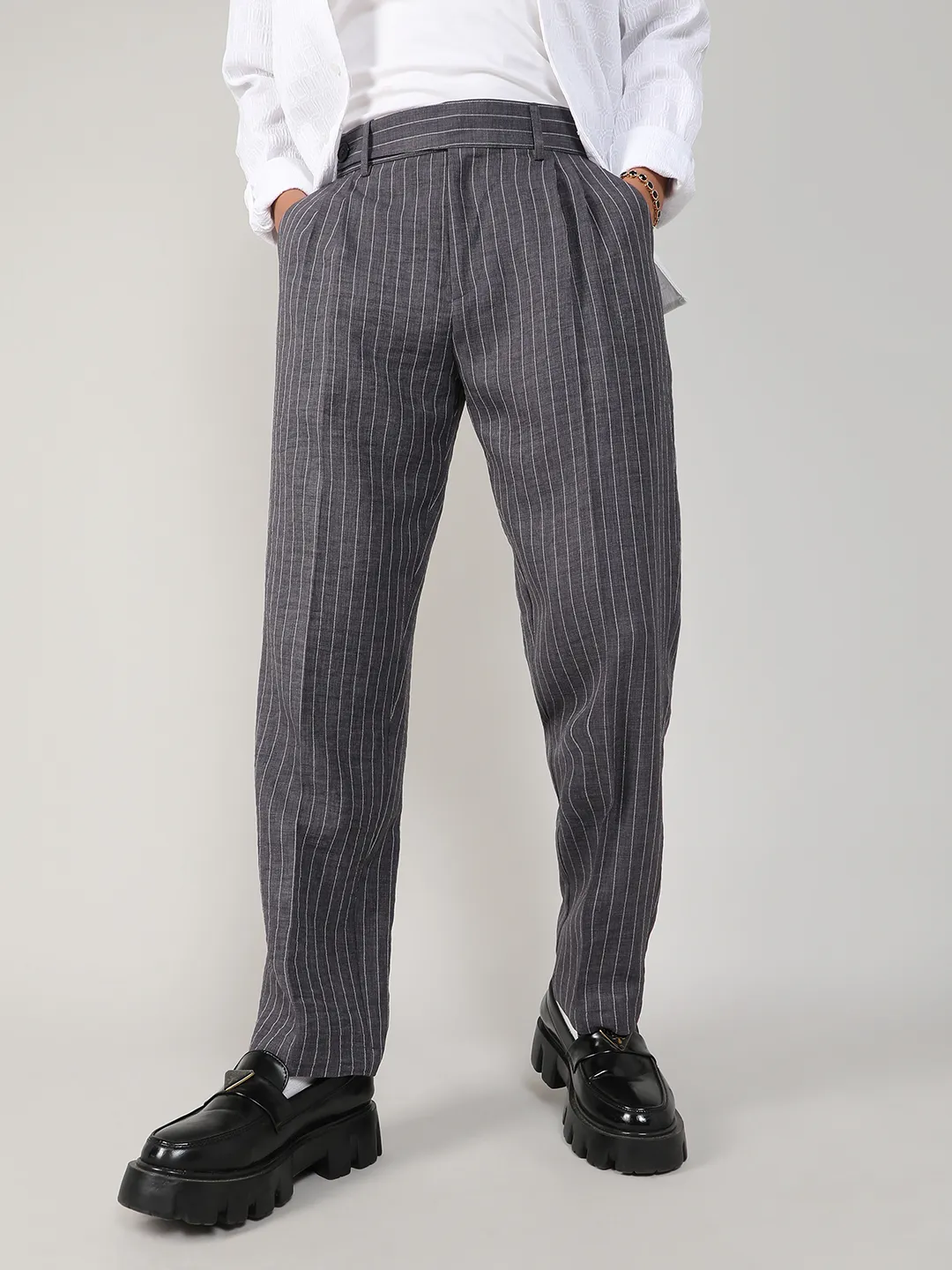 Lightweight - Pinstriped Trousers - Image 2