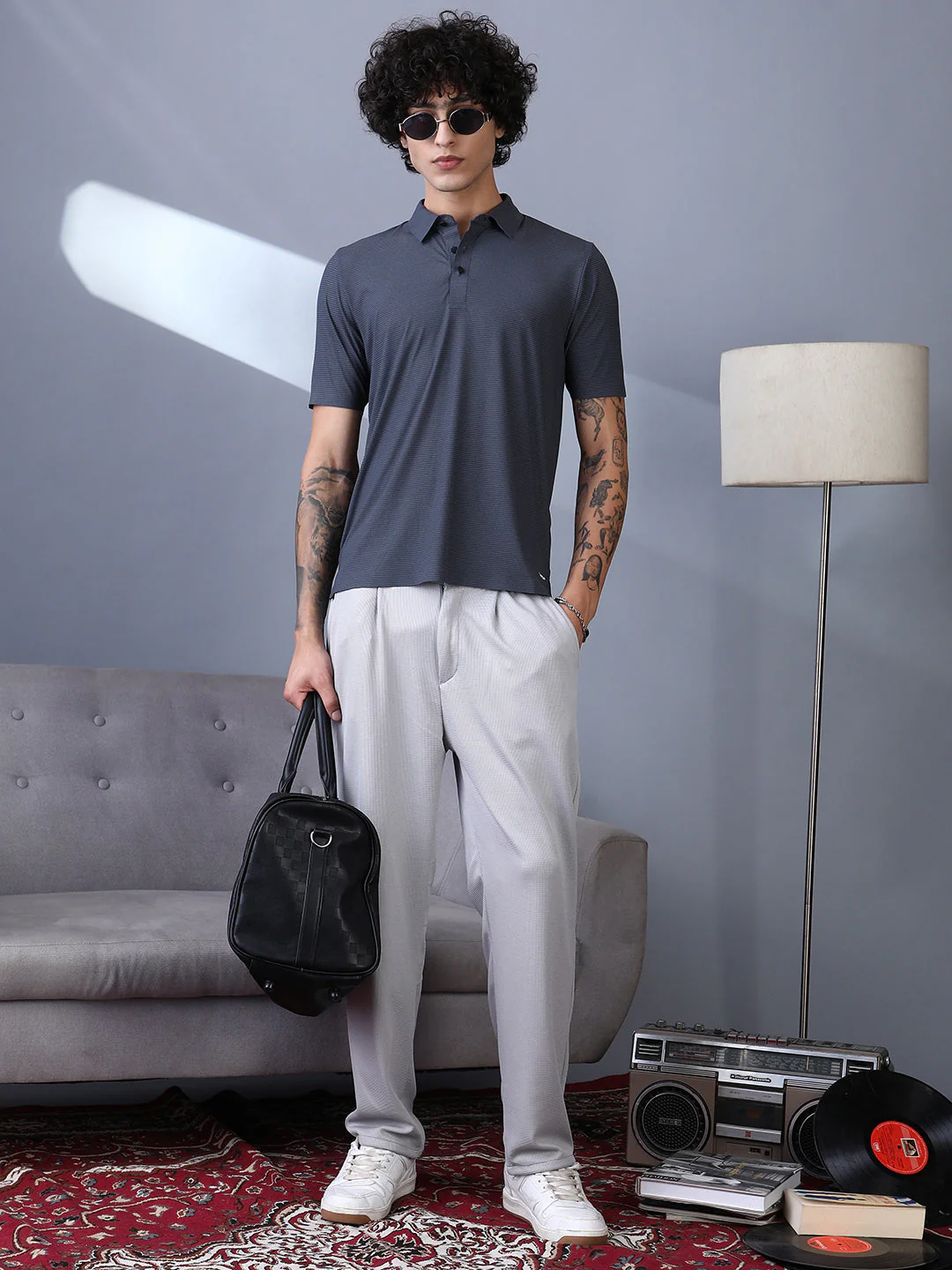 Seamless Striped Polo T-Shirt - Image 6