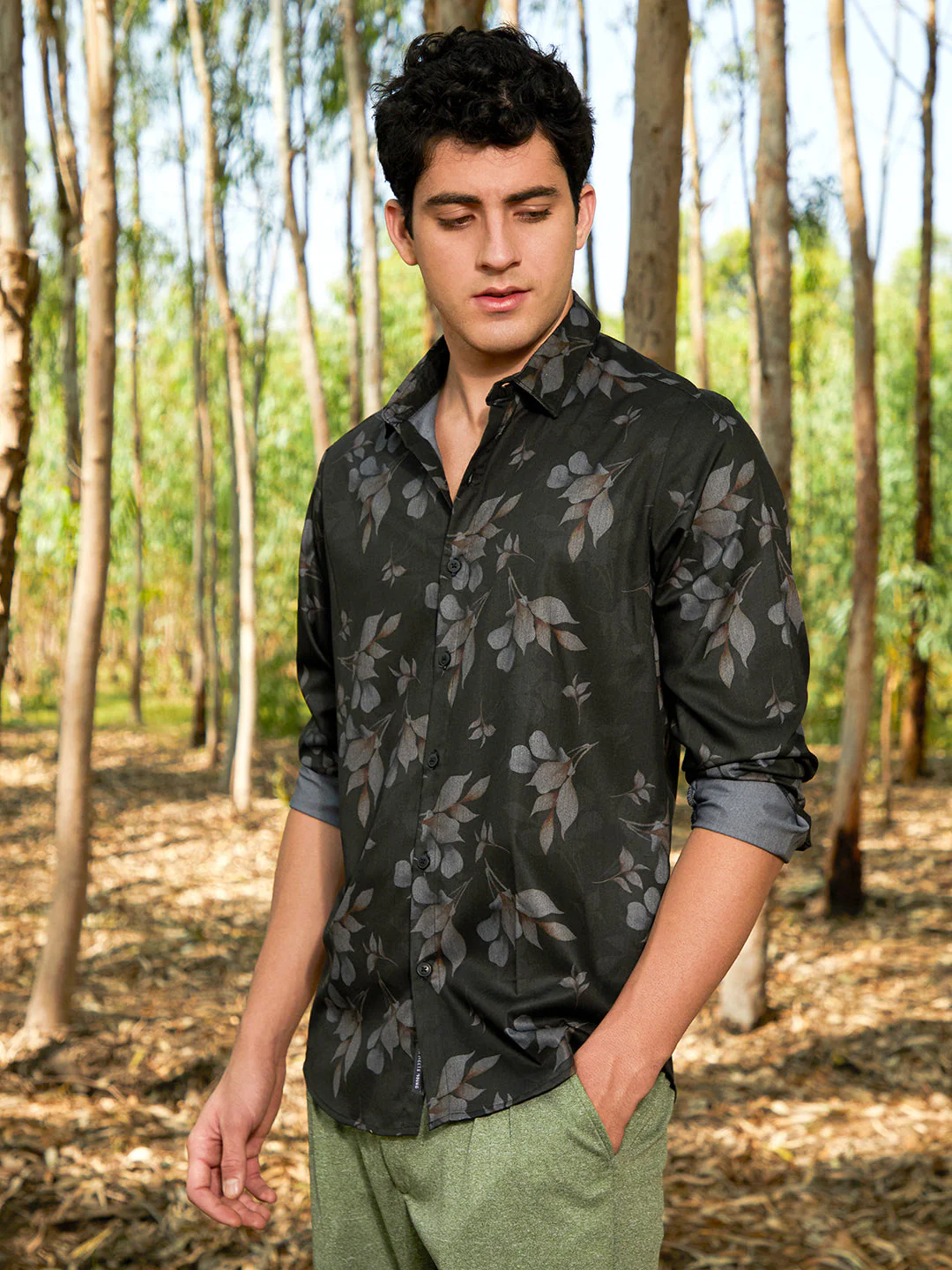 Stamped-Foliage Shirt - Image 3